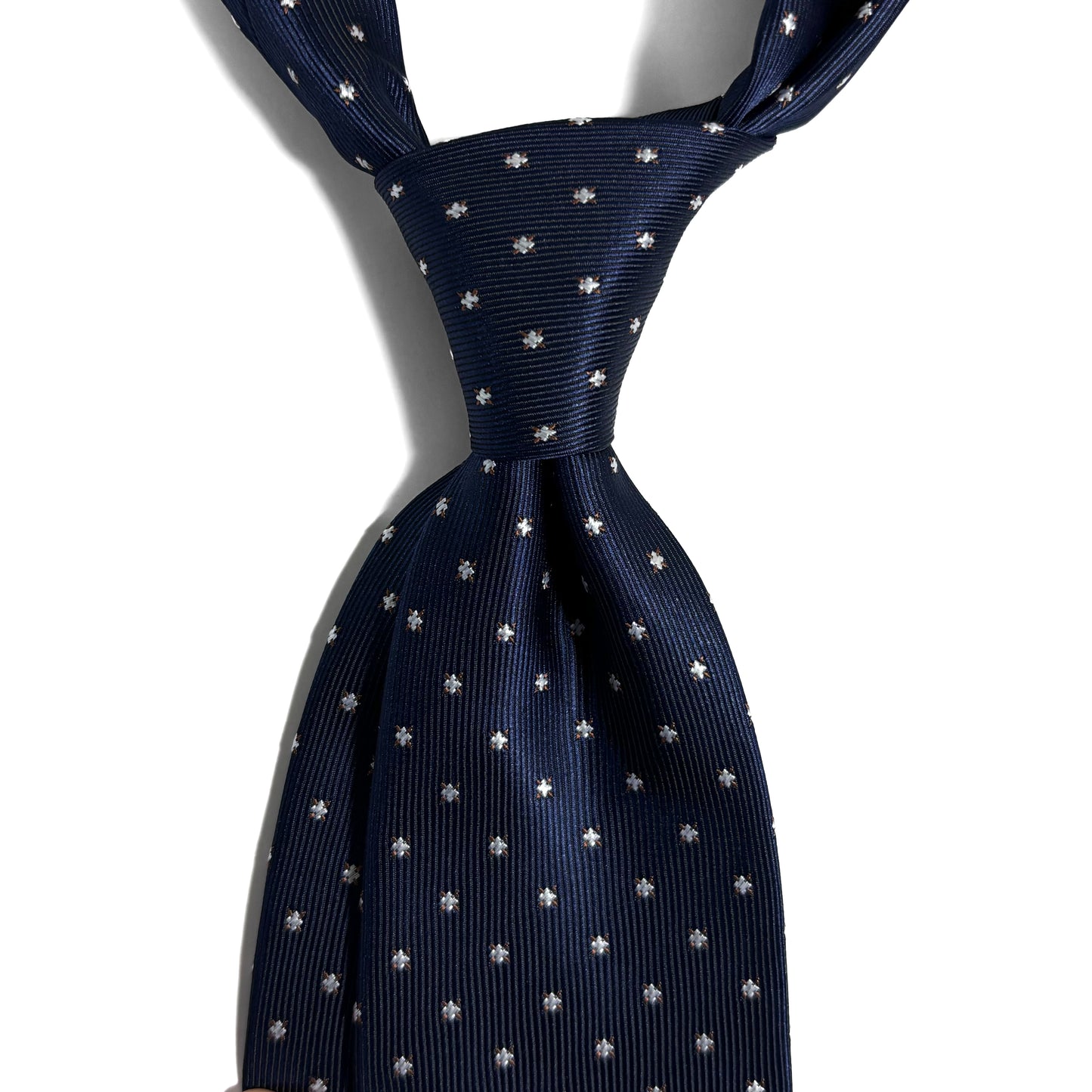 Navy Blue Star Jacquard Tie
