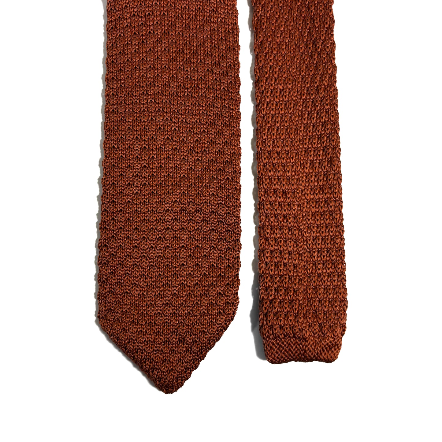 V-Tip Burnt Orange Knitted Tie