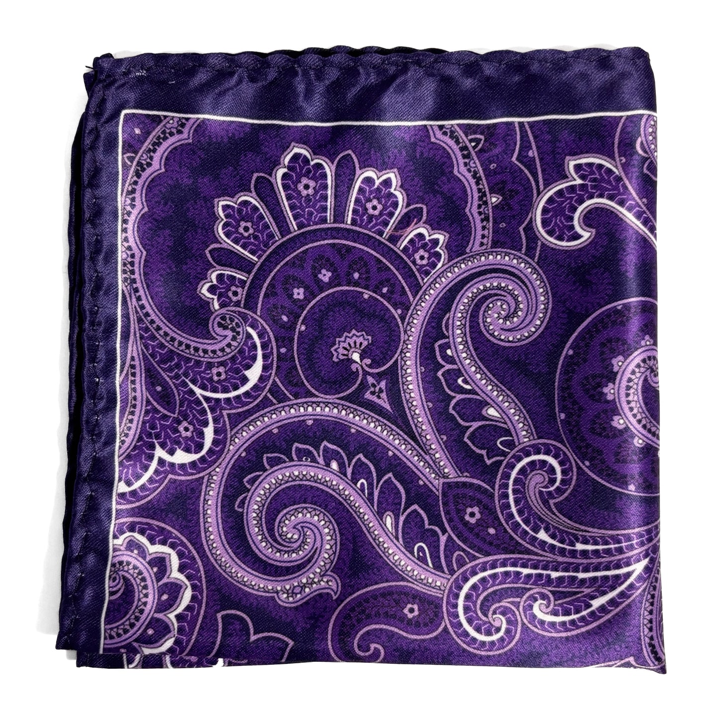 Purple Paisley Pocket Square
