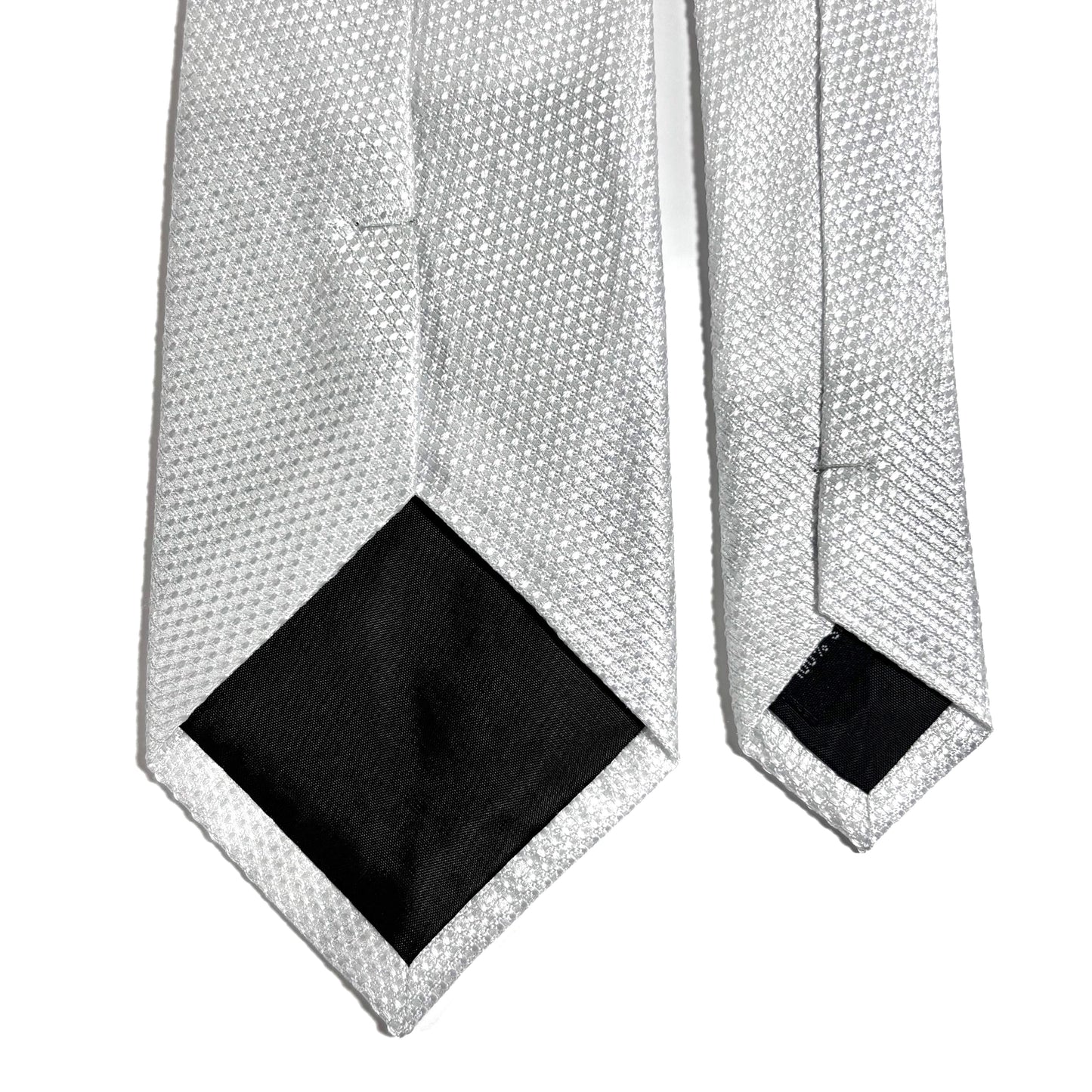 White Silk Grenadine Tie - Handmade