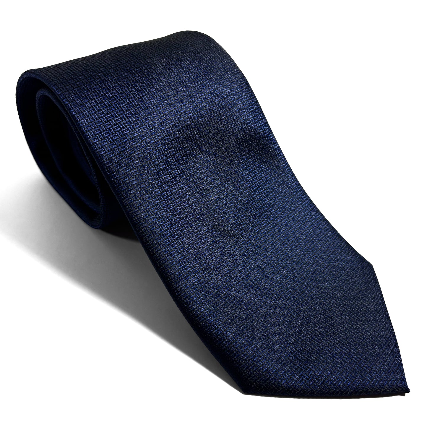 Navy Blue Micro-Geometric Jacquard Tie