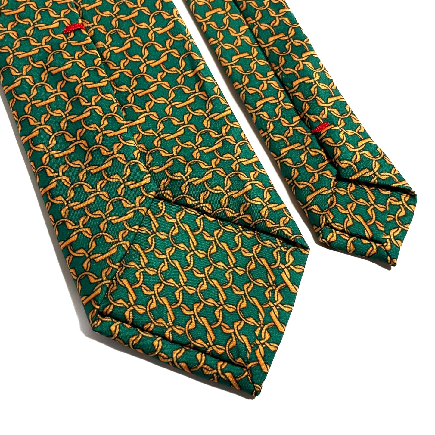 Green Chain-Link Printed Tie