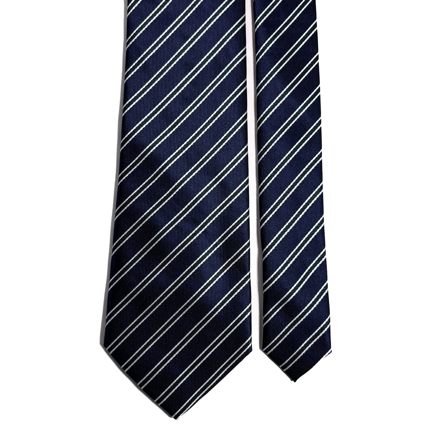 Navy Blue Striped Repp Tie