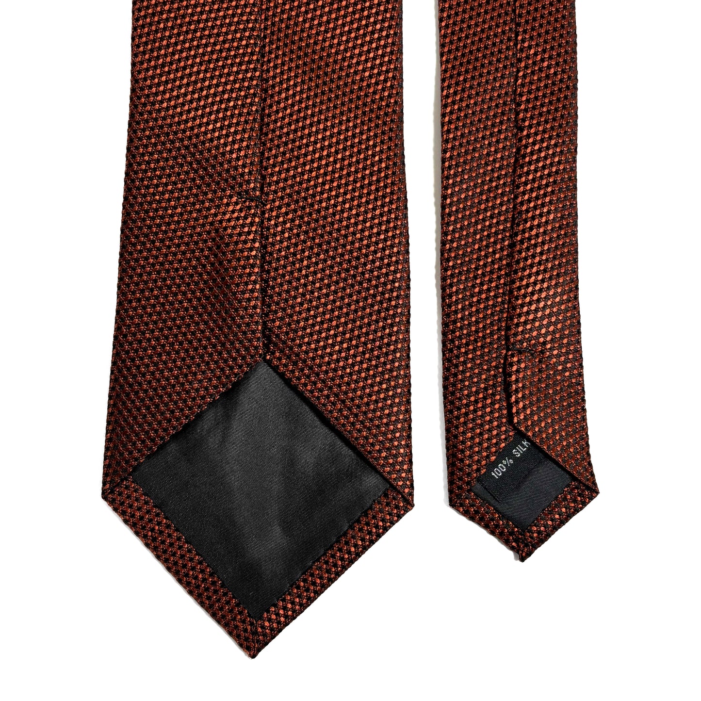 Copper Orange Silk Grenadine Tie - Handmade