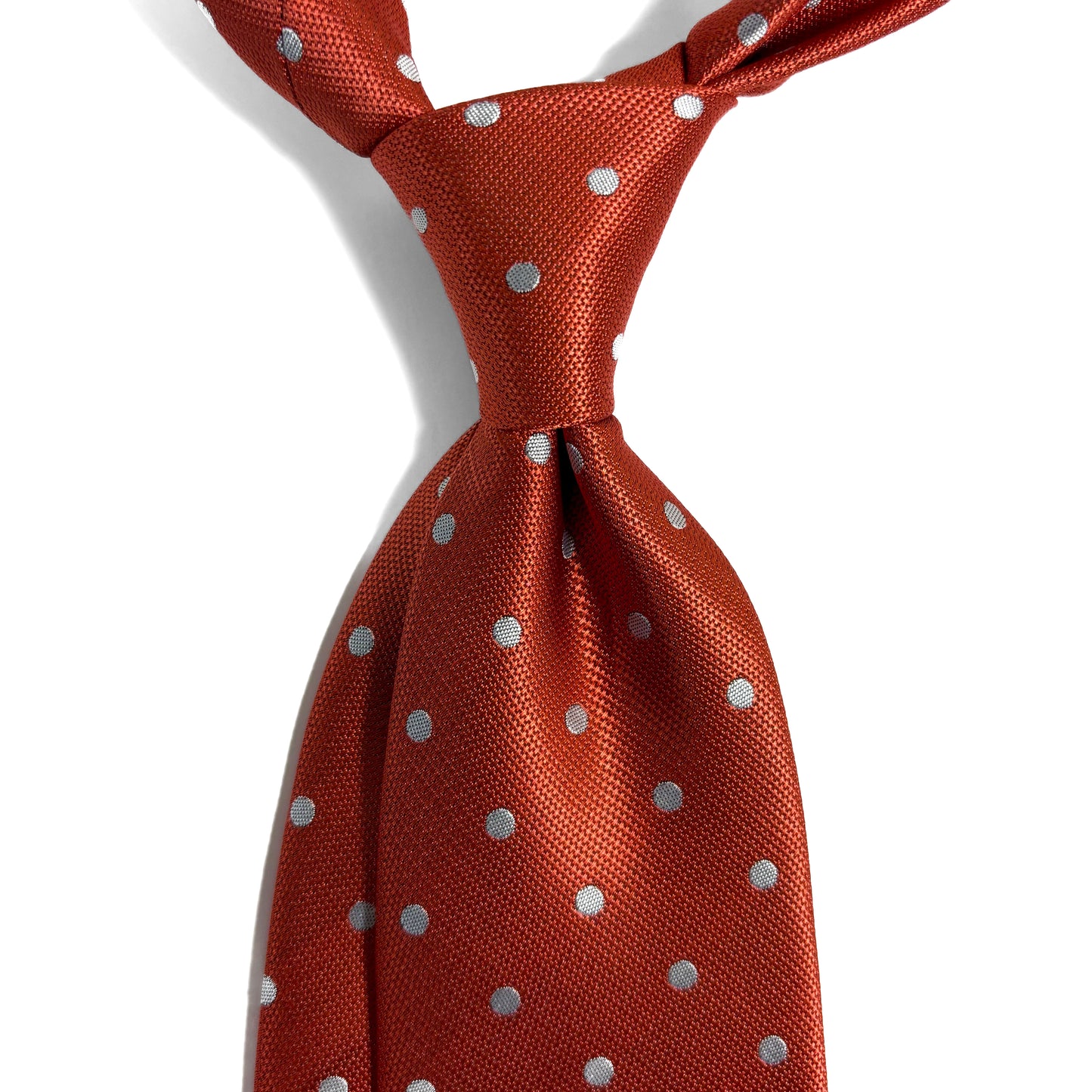 Orange Polka Dot Jacquard Tie
