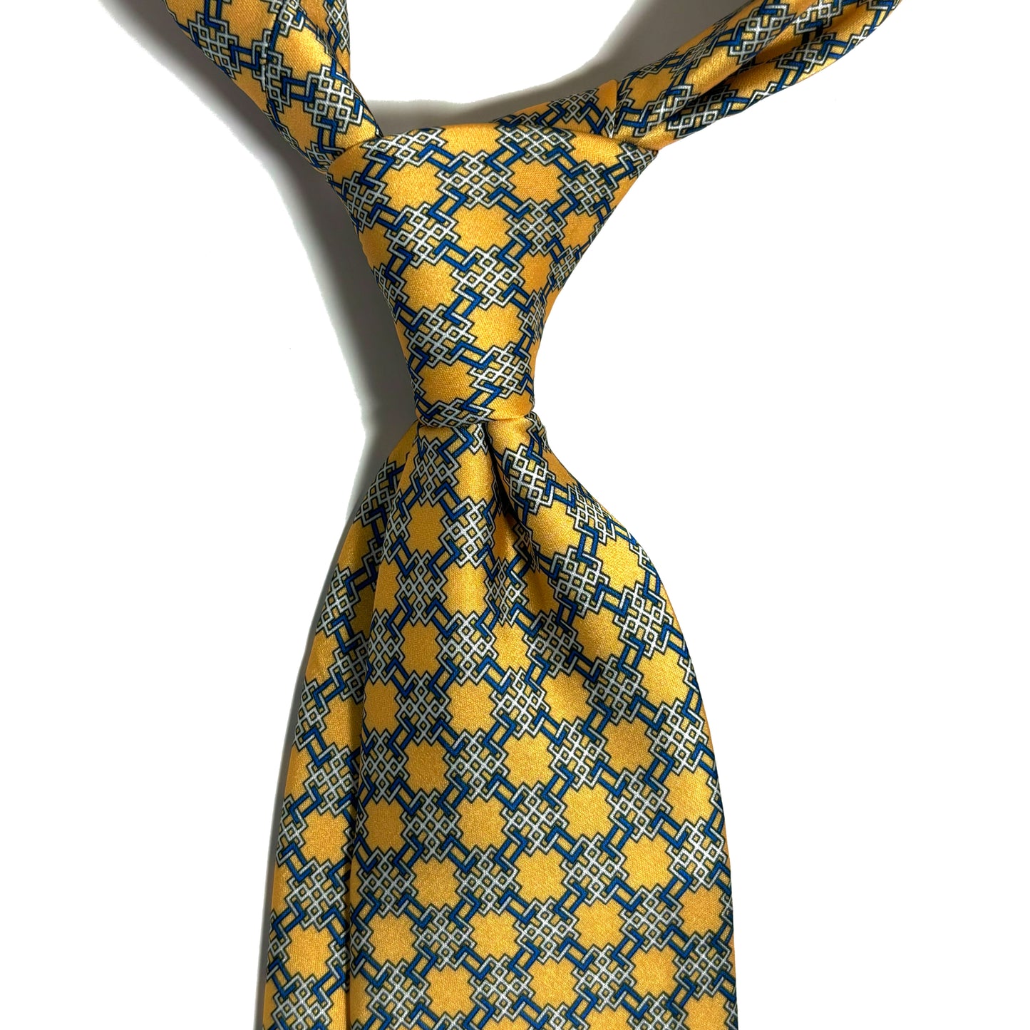 Yellow Geometric Printed Tie