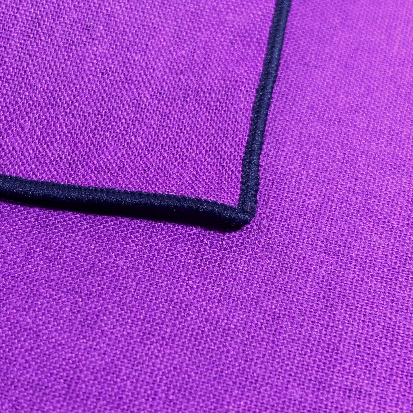 Purple & Black Linen/Cotton Pocket Square