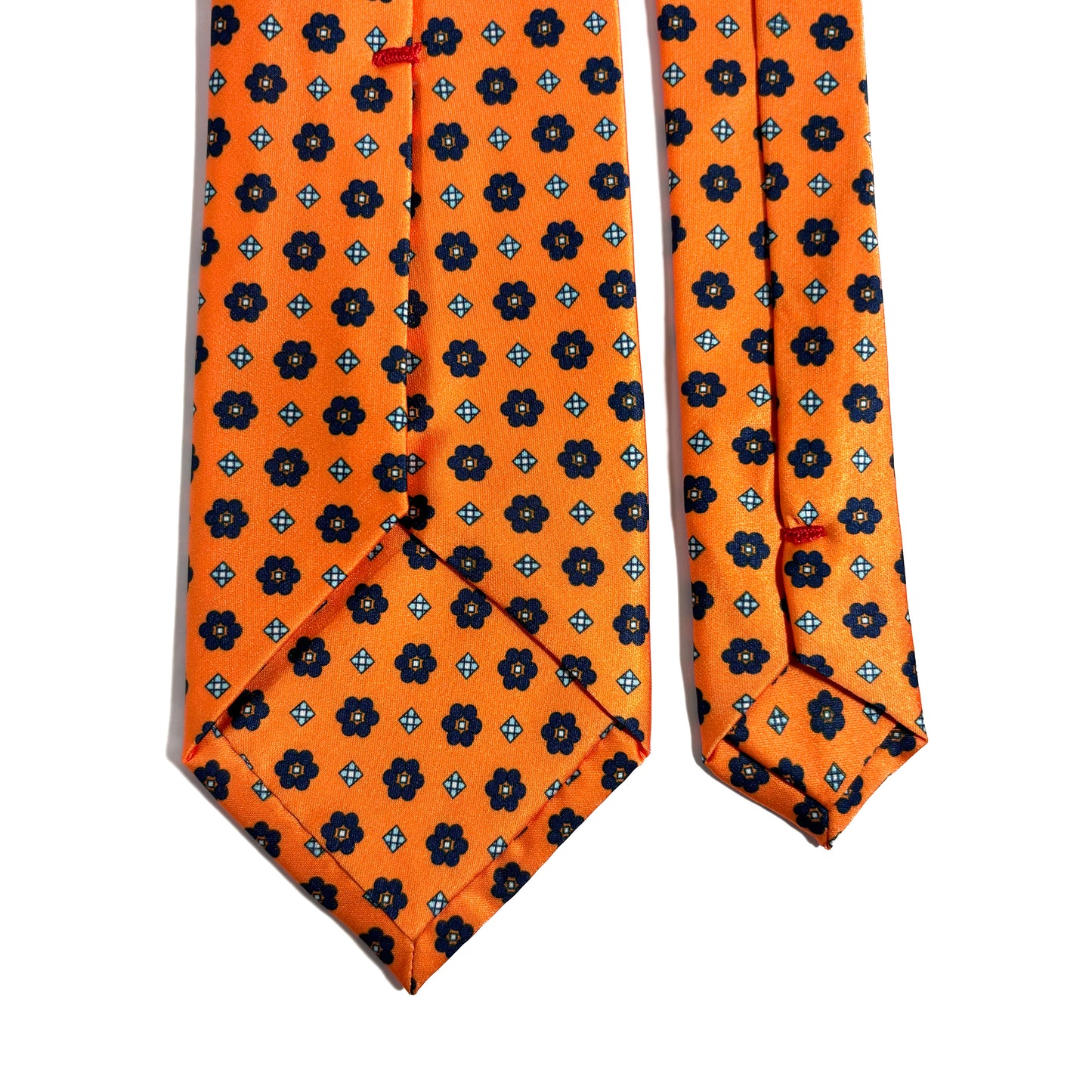 Orange Floral Printed Tie