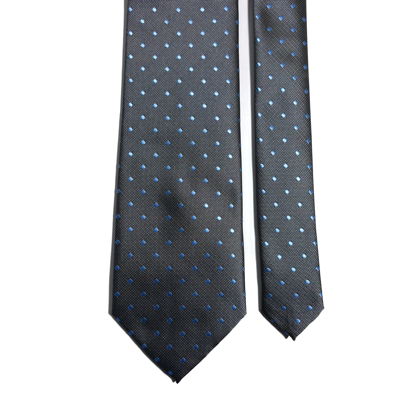 Gray Polka Dot Jacquard Tie