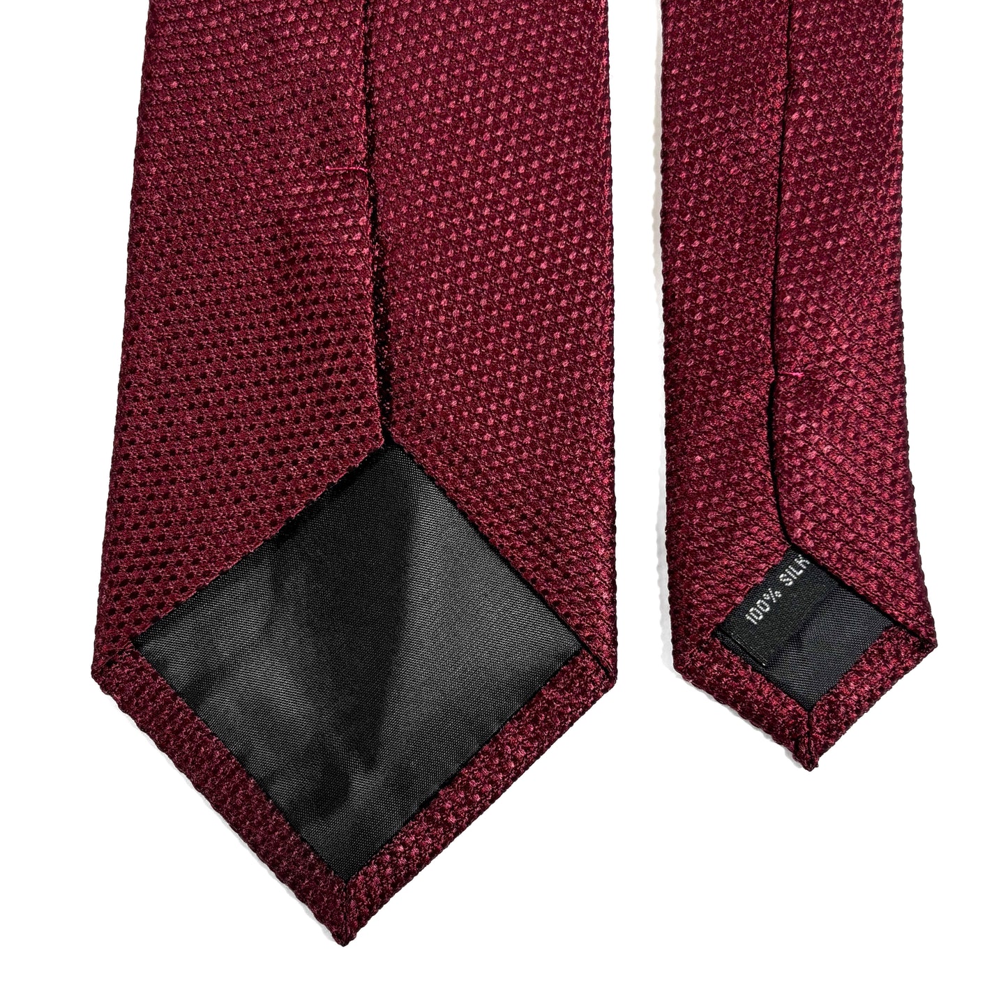 Burgundy Silk Grenadine Tie - Handmade