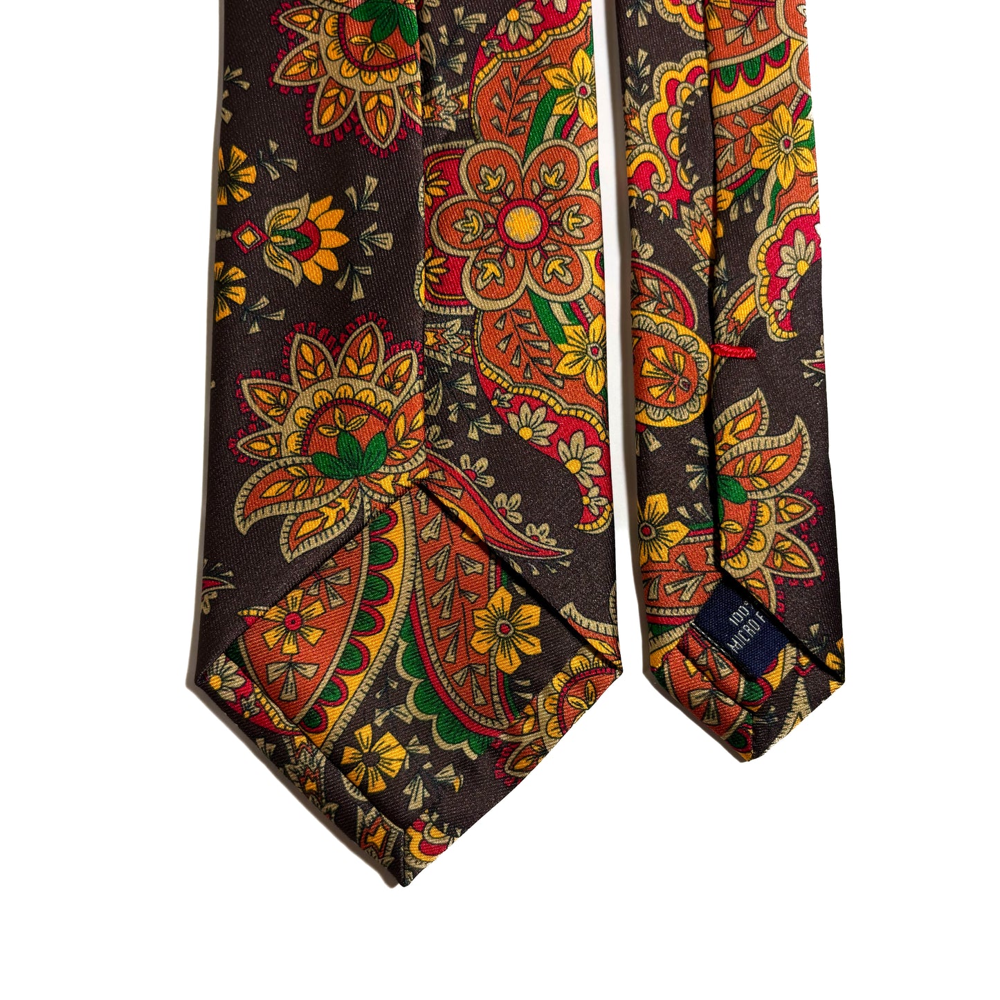 Brown & Orange Paisley Printed Tie