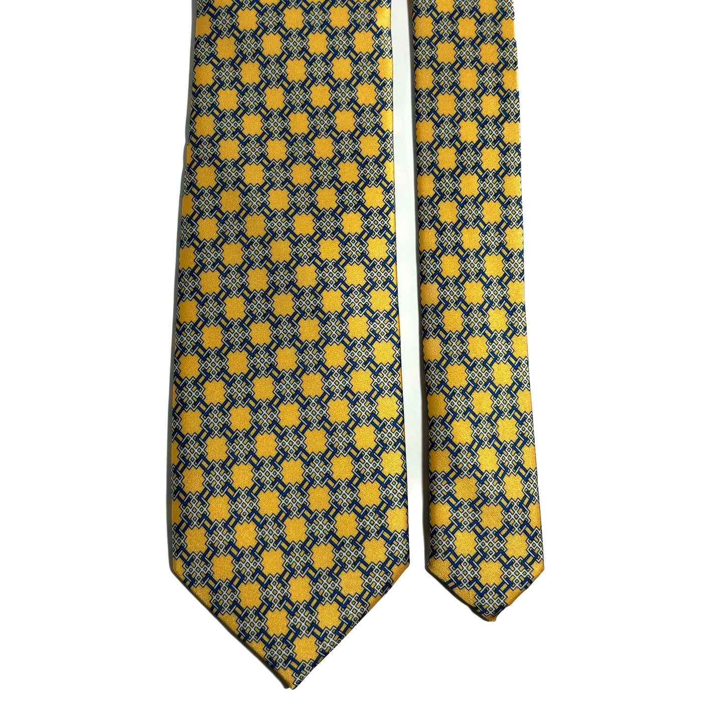 Yellow Geometric Printed Tie