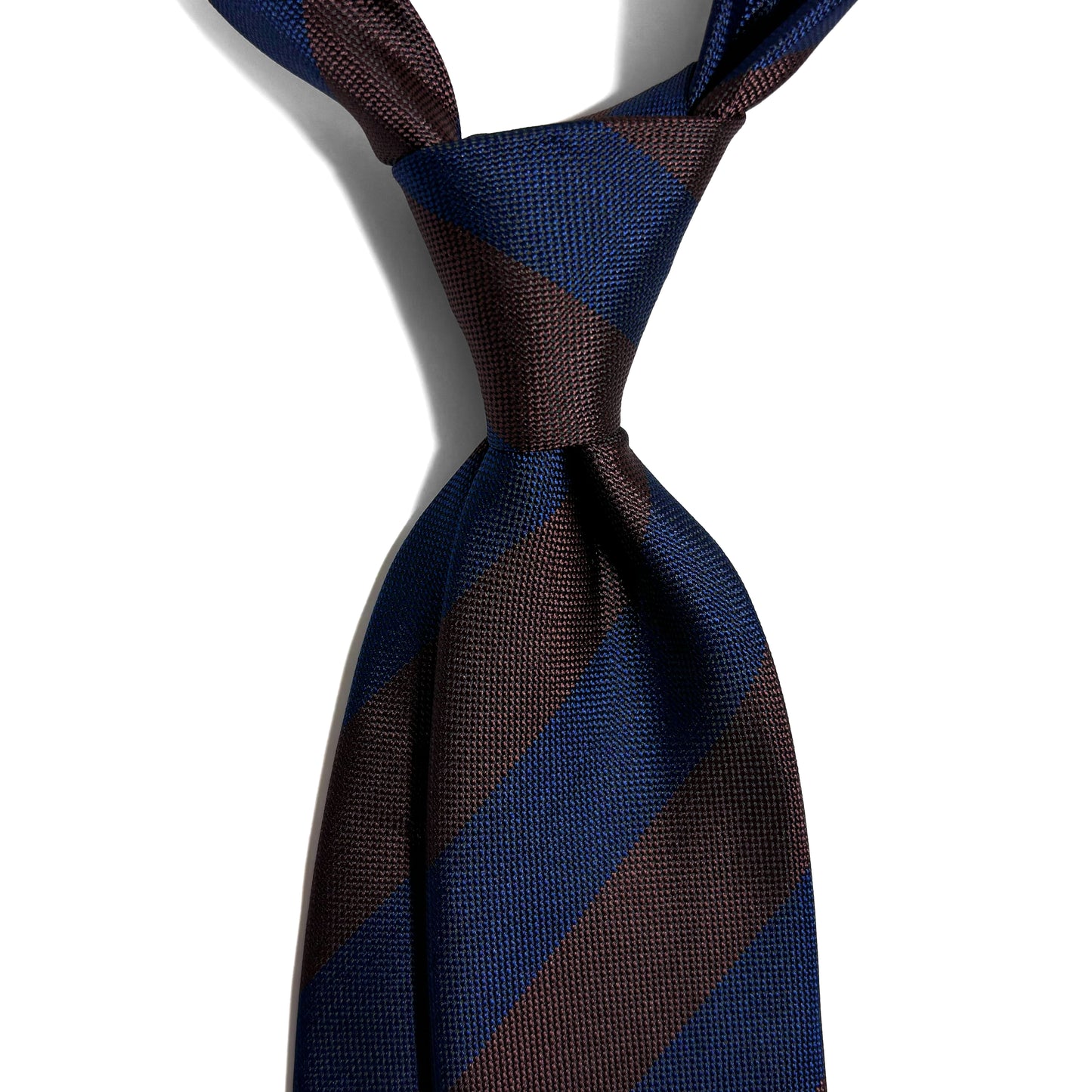 Navy Blue & Brown Striped Tie