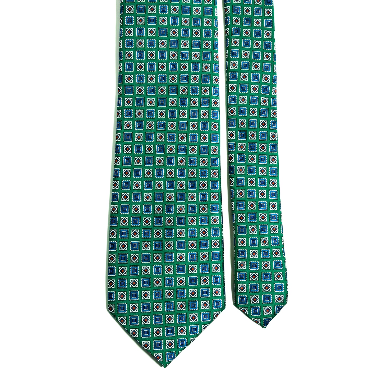 Green Geometric Printed Tie