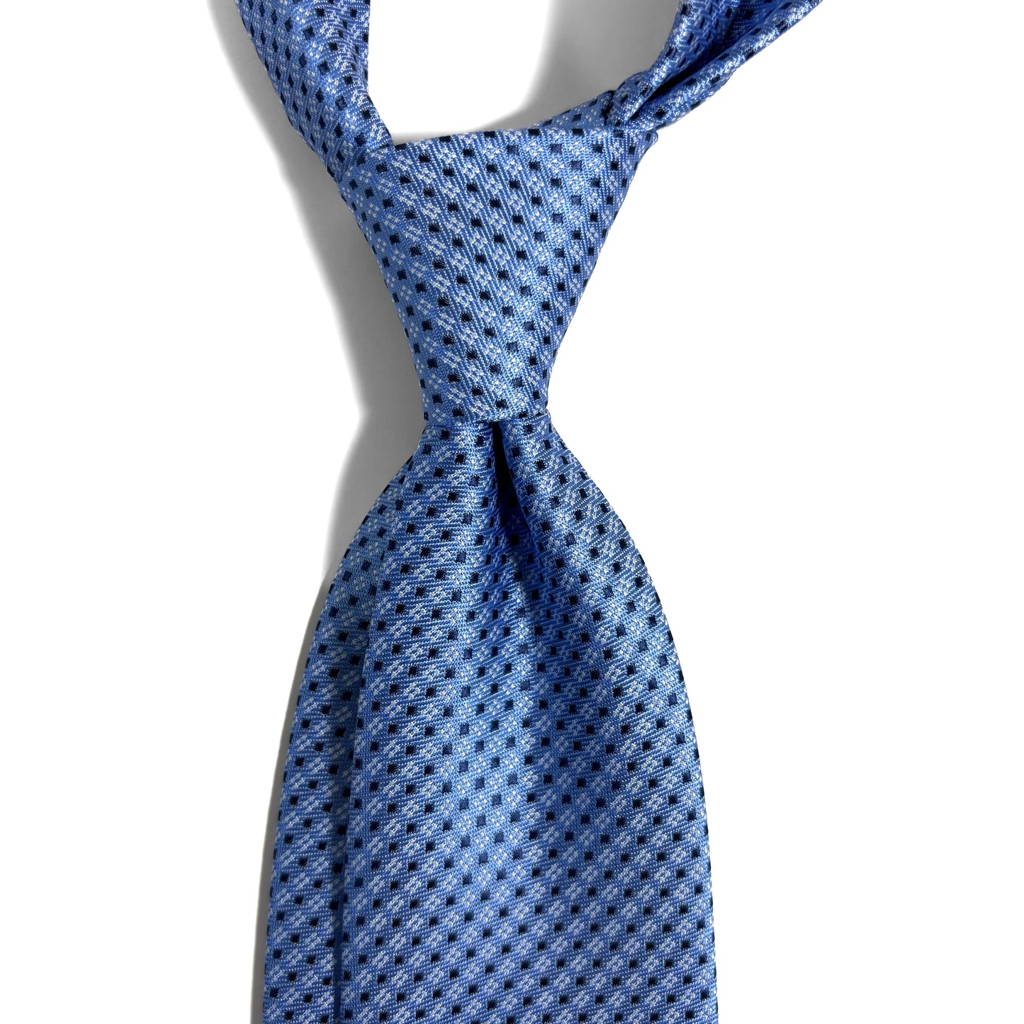 Light Blue Micro-Check Jacquard Tie