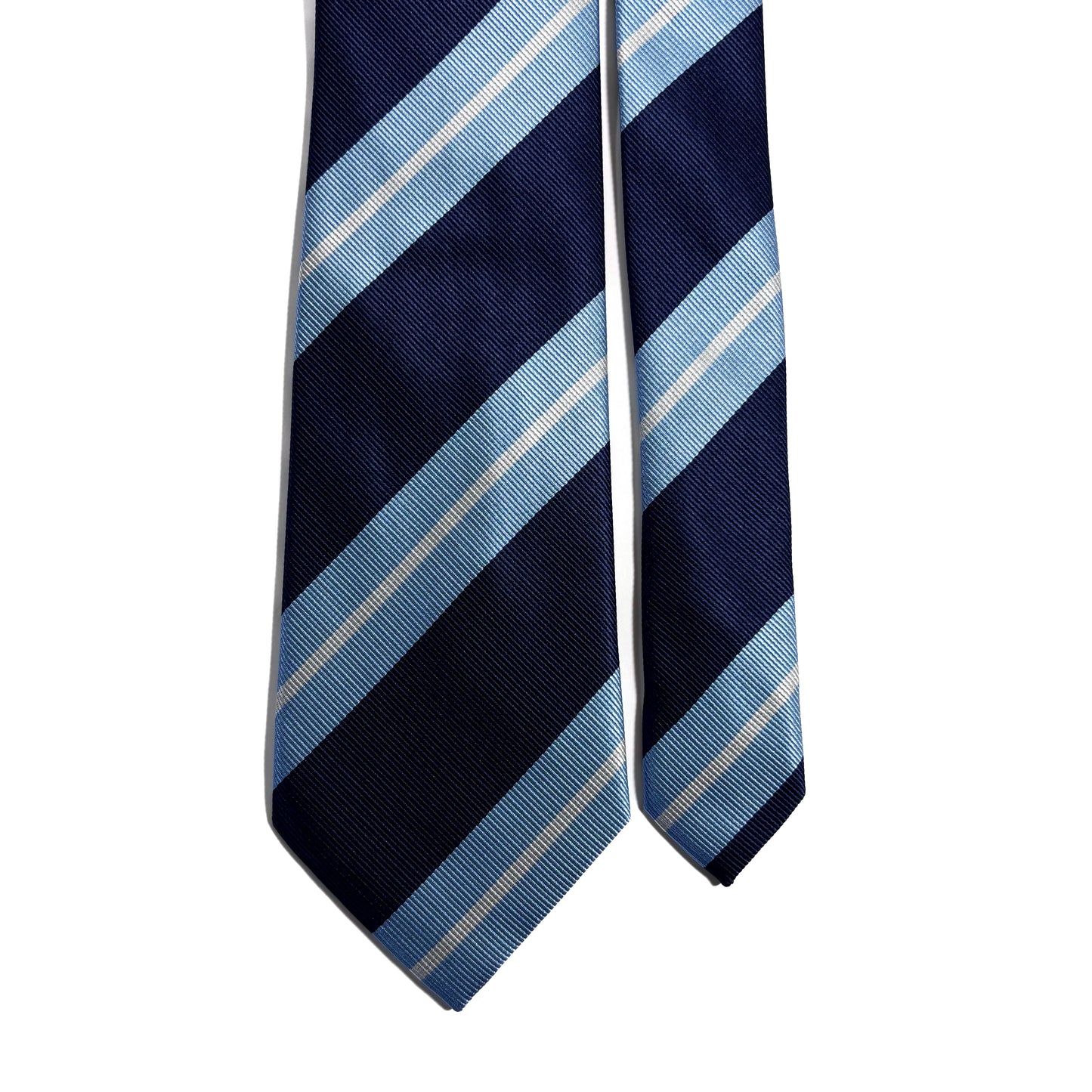 Navy & Light Blue Striped Repp Tie