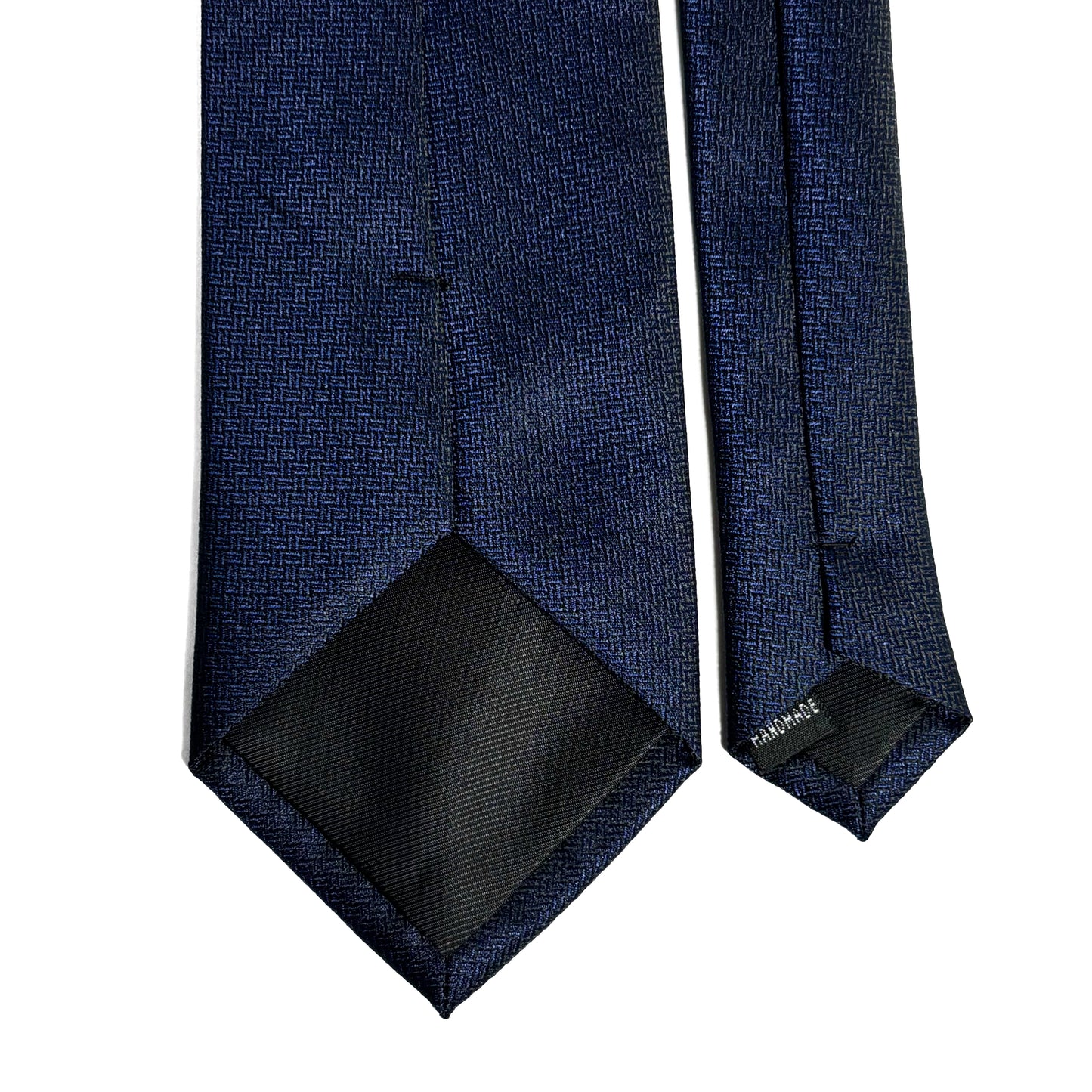 Navy Blue Micro-Geometric Jacquard Tie
