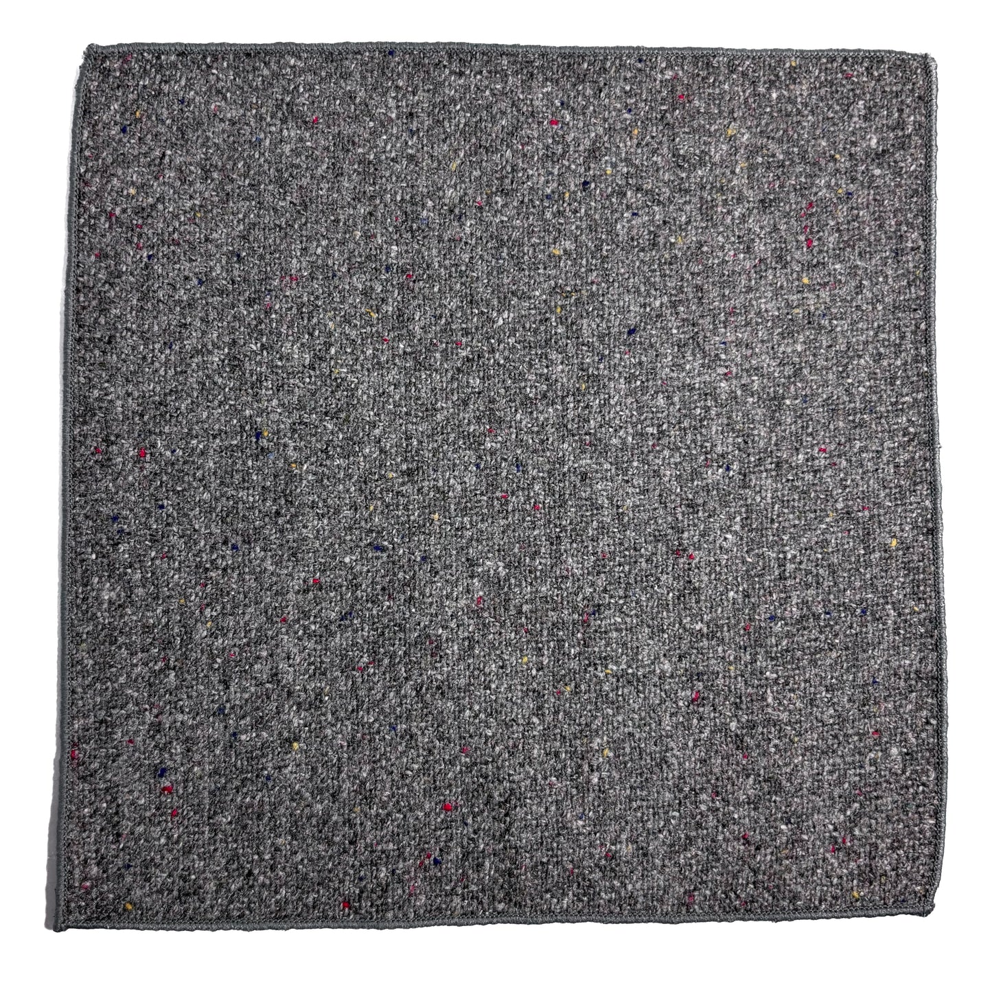 Gray Fleck Wool Pocket Square