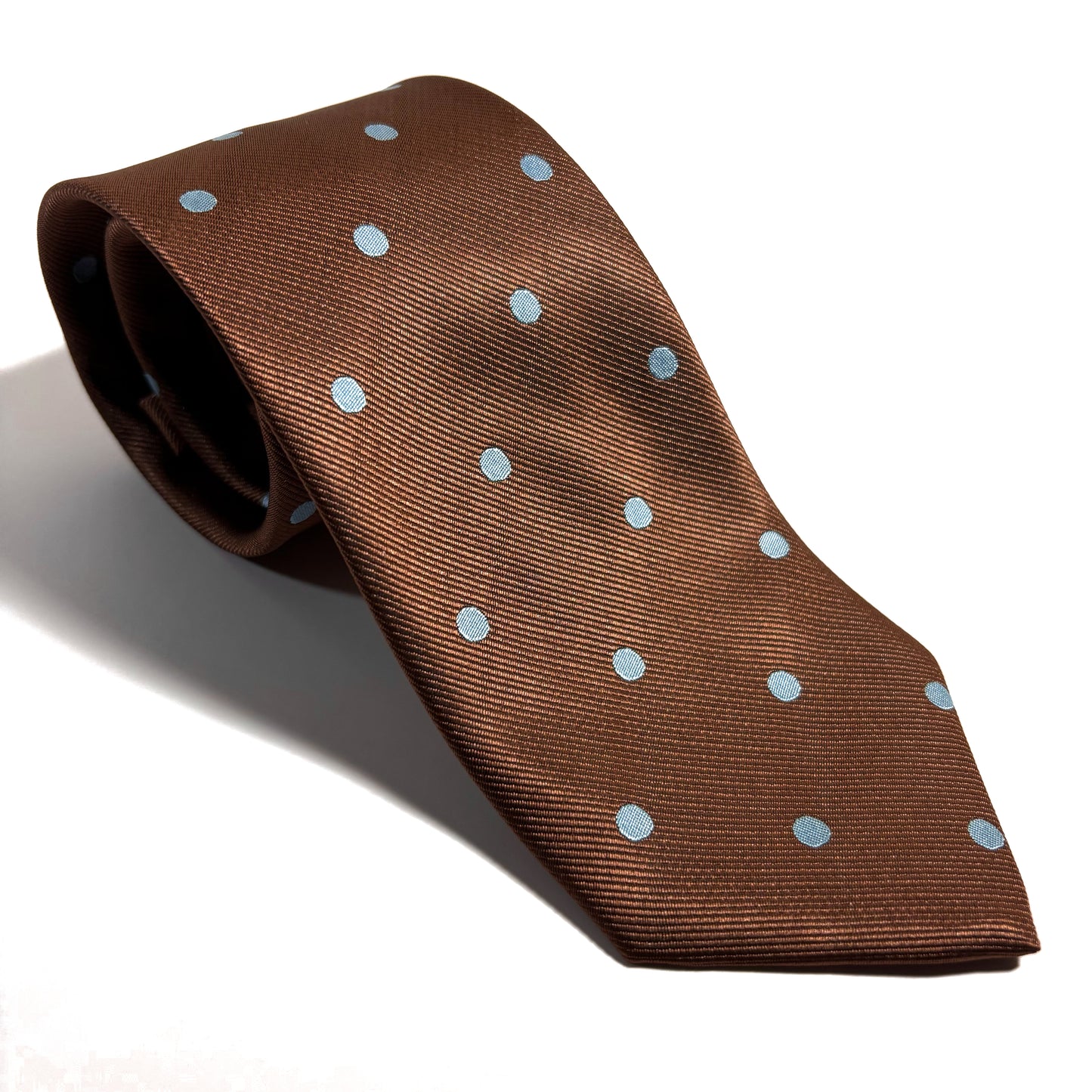 Brown Polka Dot Jacquard Tie