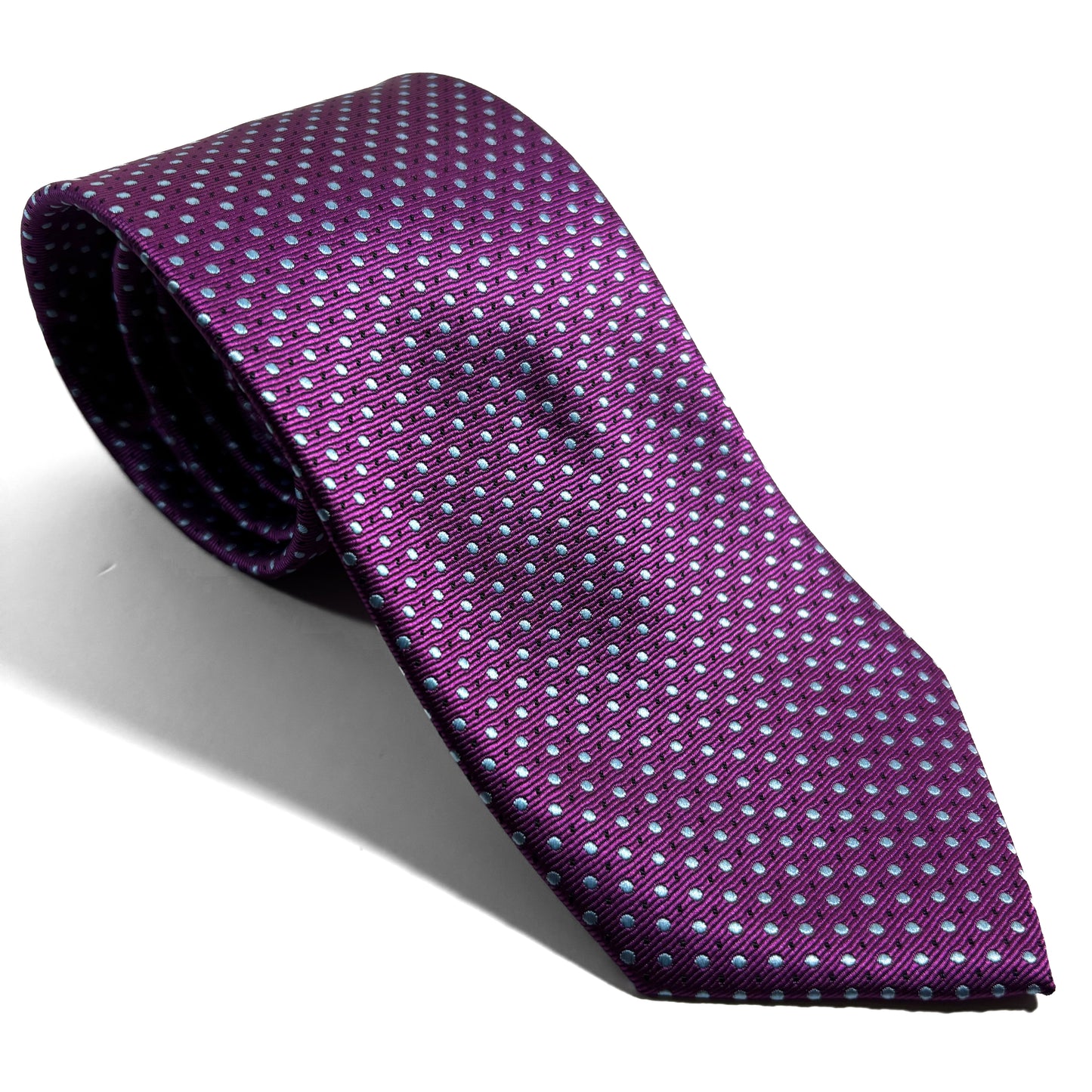 Purple Polka Dot Jacquard Tie