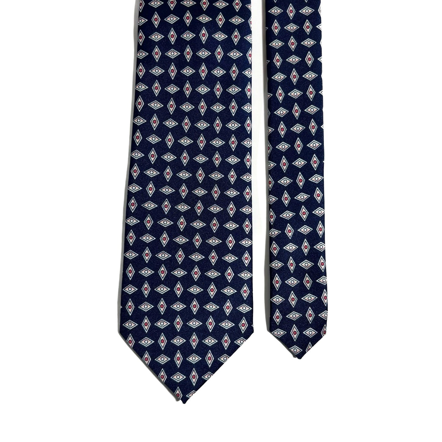 Navy Blue Diamond Printed Tie