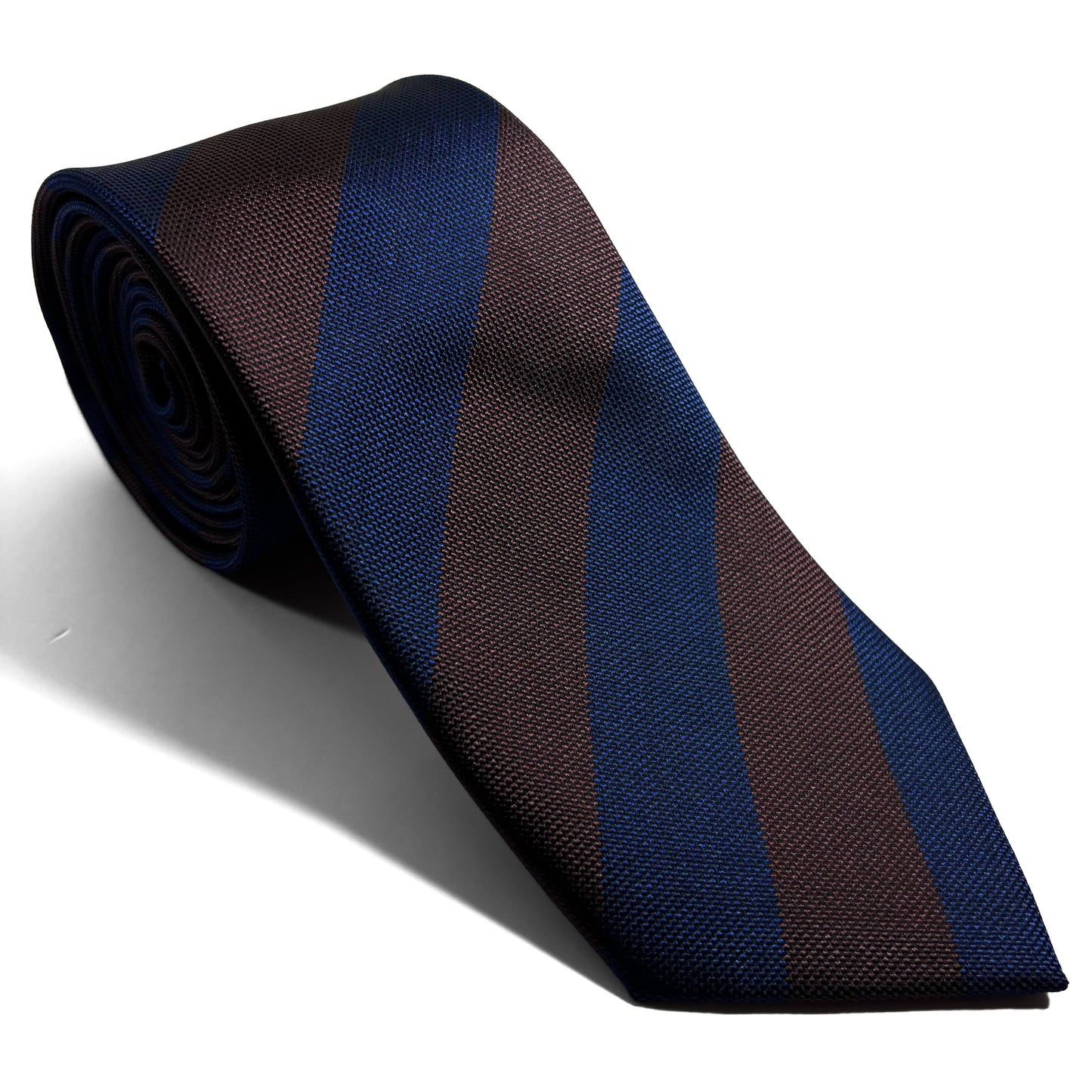 Navy Blue & Brown Striped Tie