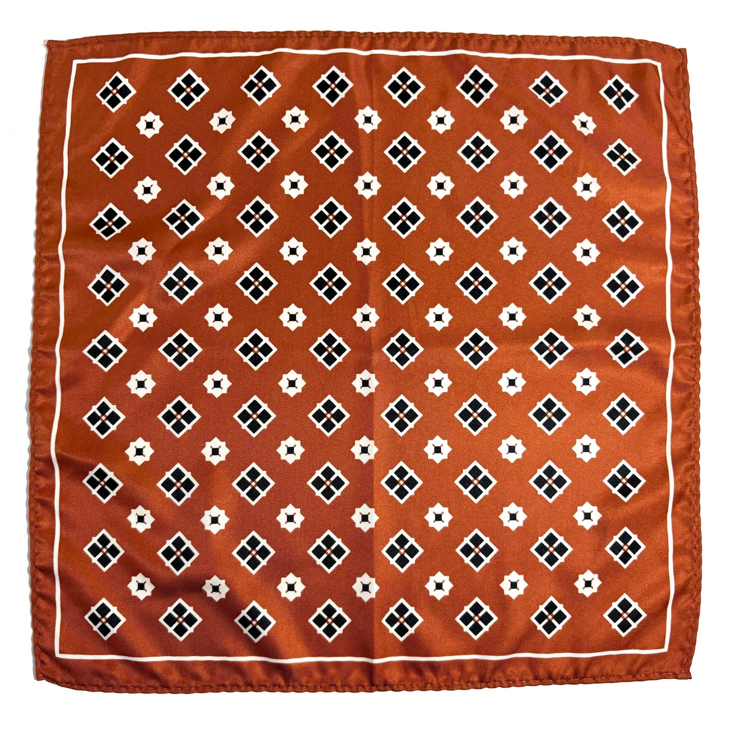 Orange Geometric Pocket Square