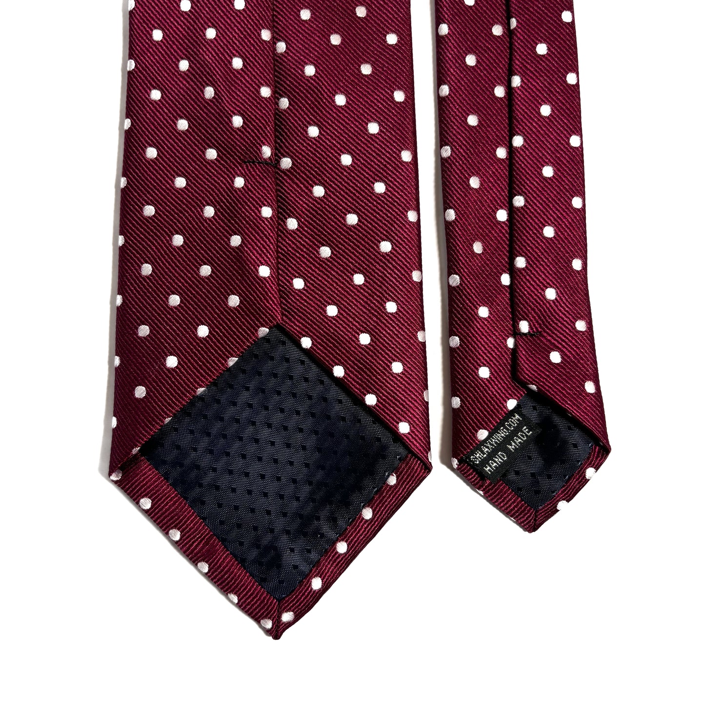 Burgundy Polka Dot Jacquard Tie