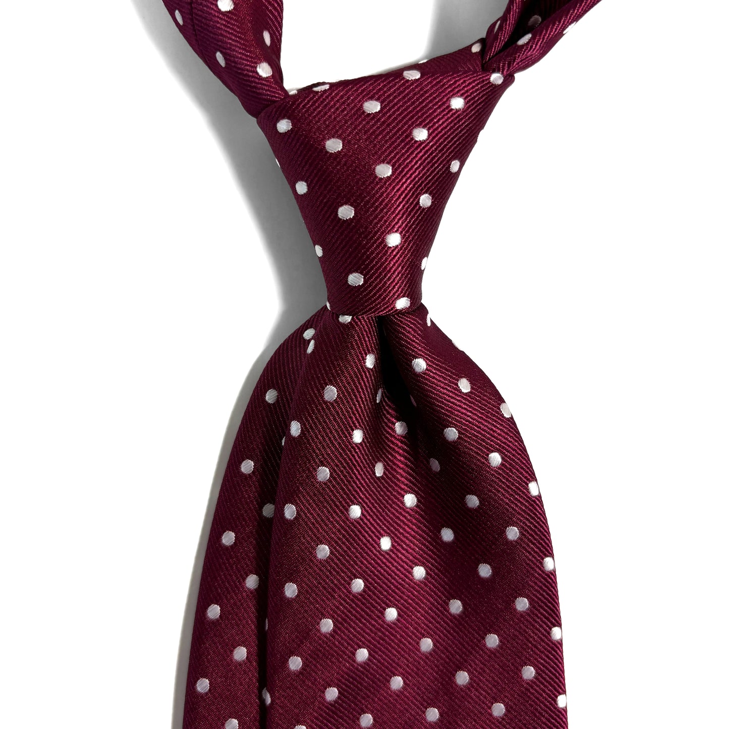 Burgundy Polka Dot Jacquard Tie
