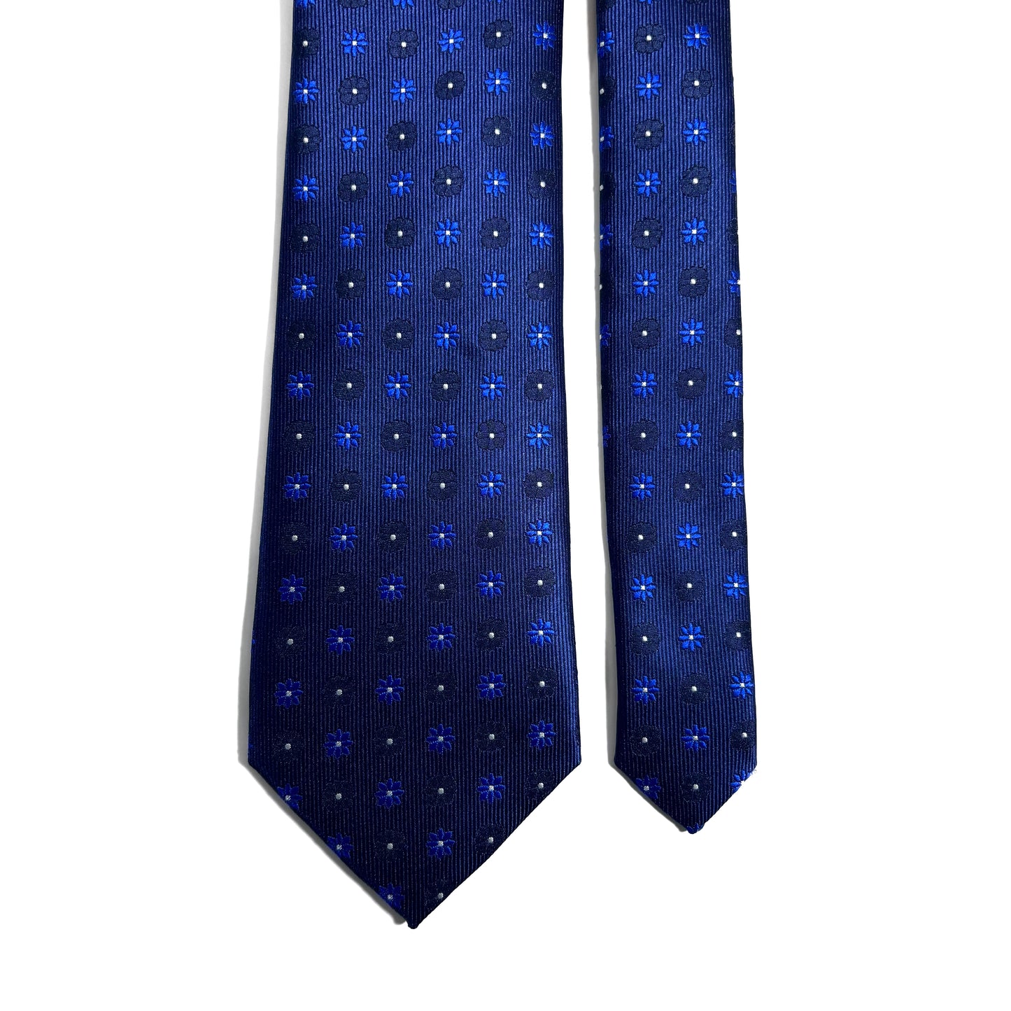 Blue Floral Jacquard Tie