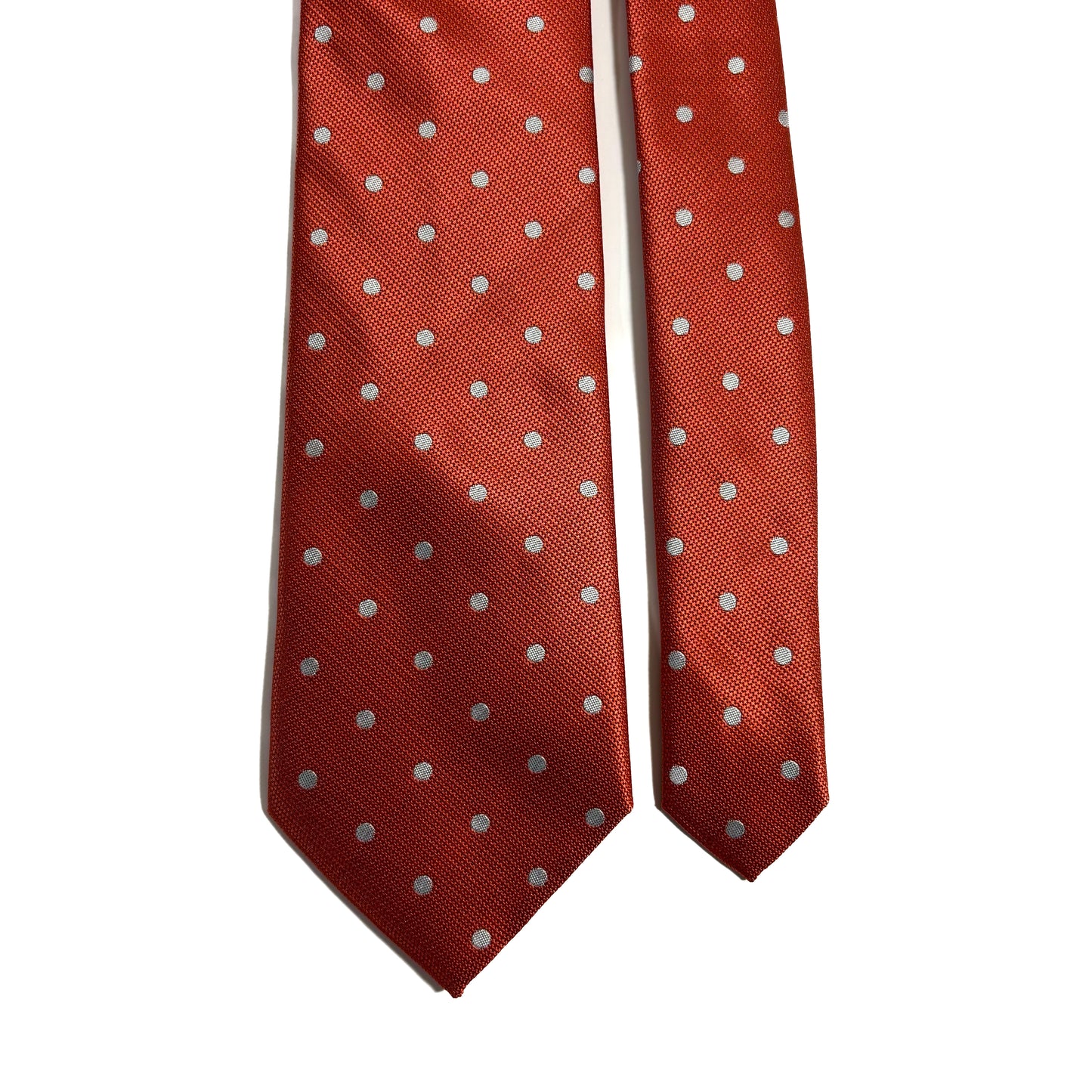 Orange Polka Dot Jacquard Tie