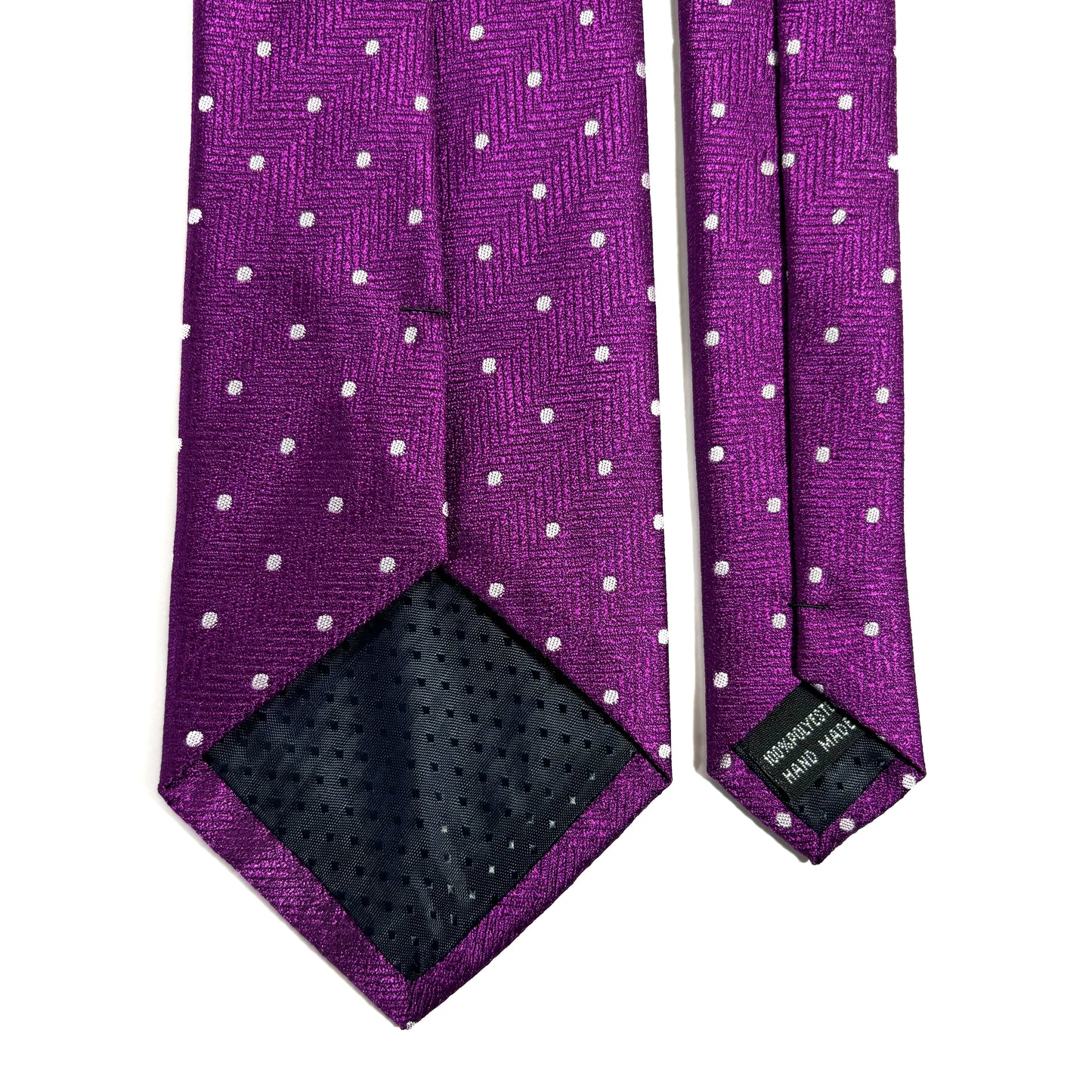 Magenta Herringbone Polka Dot Jacquard Tie