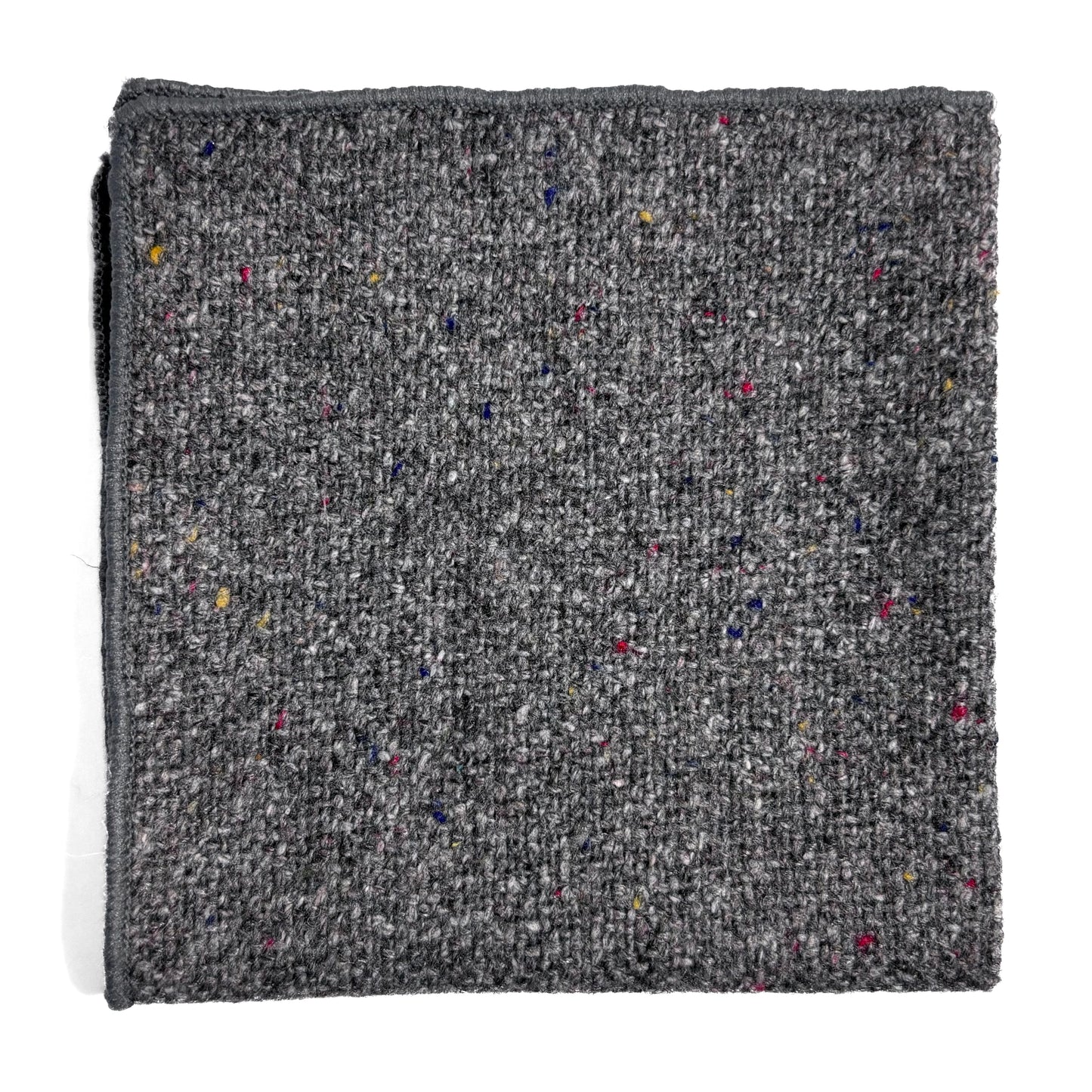 Gray Fleck Wool Pocket Square