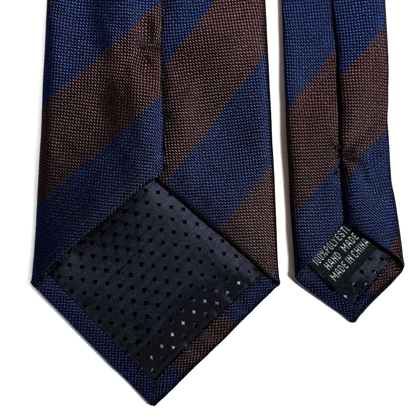 Navy Blue & Brown Striped Tie