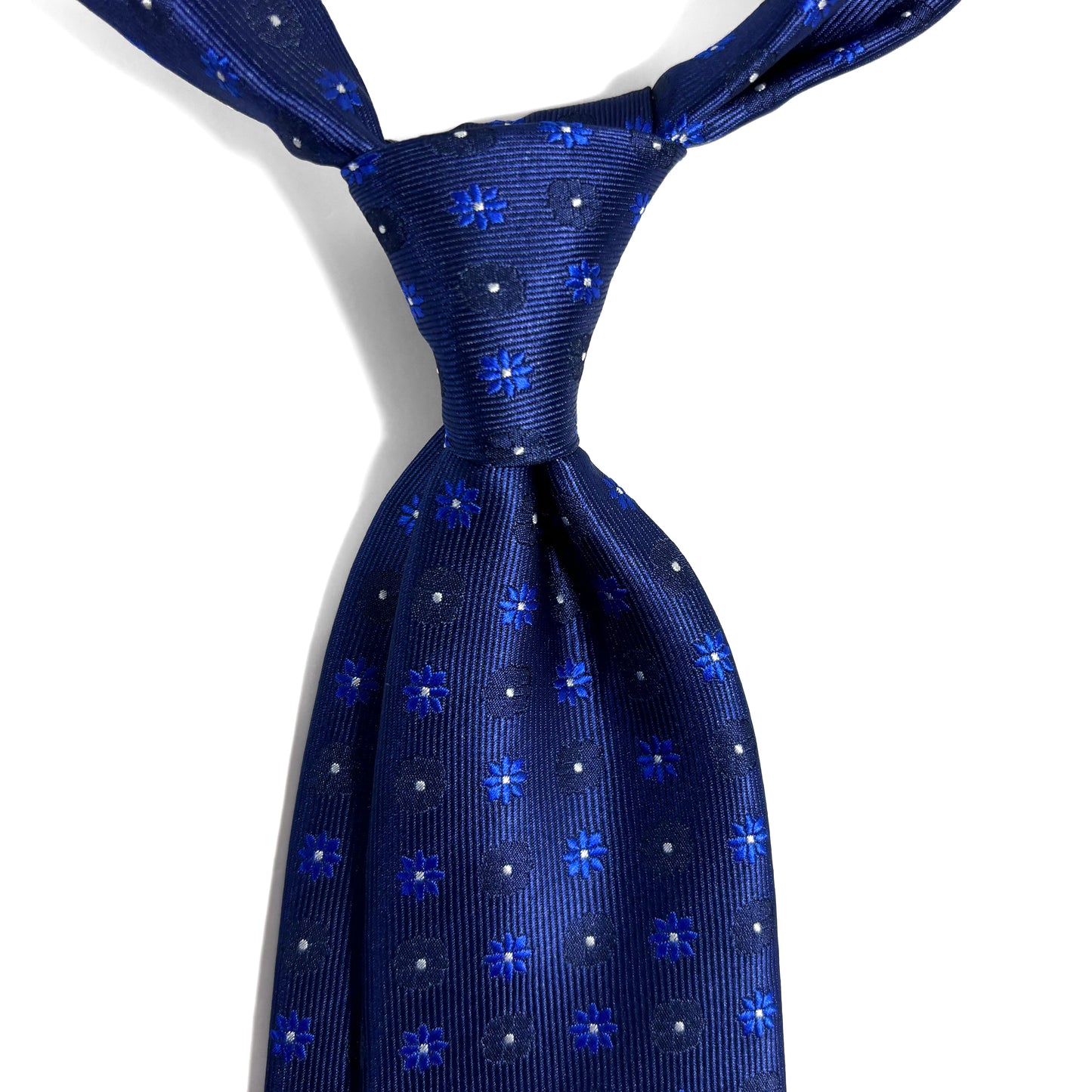 Blue Floral Jacquard Tie