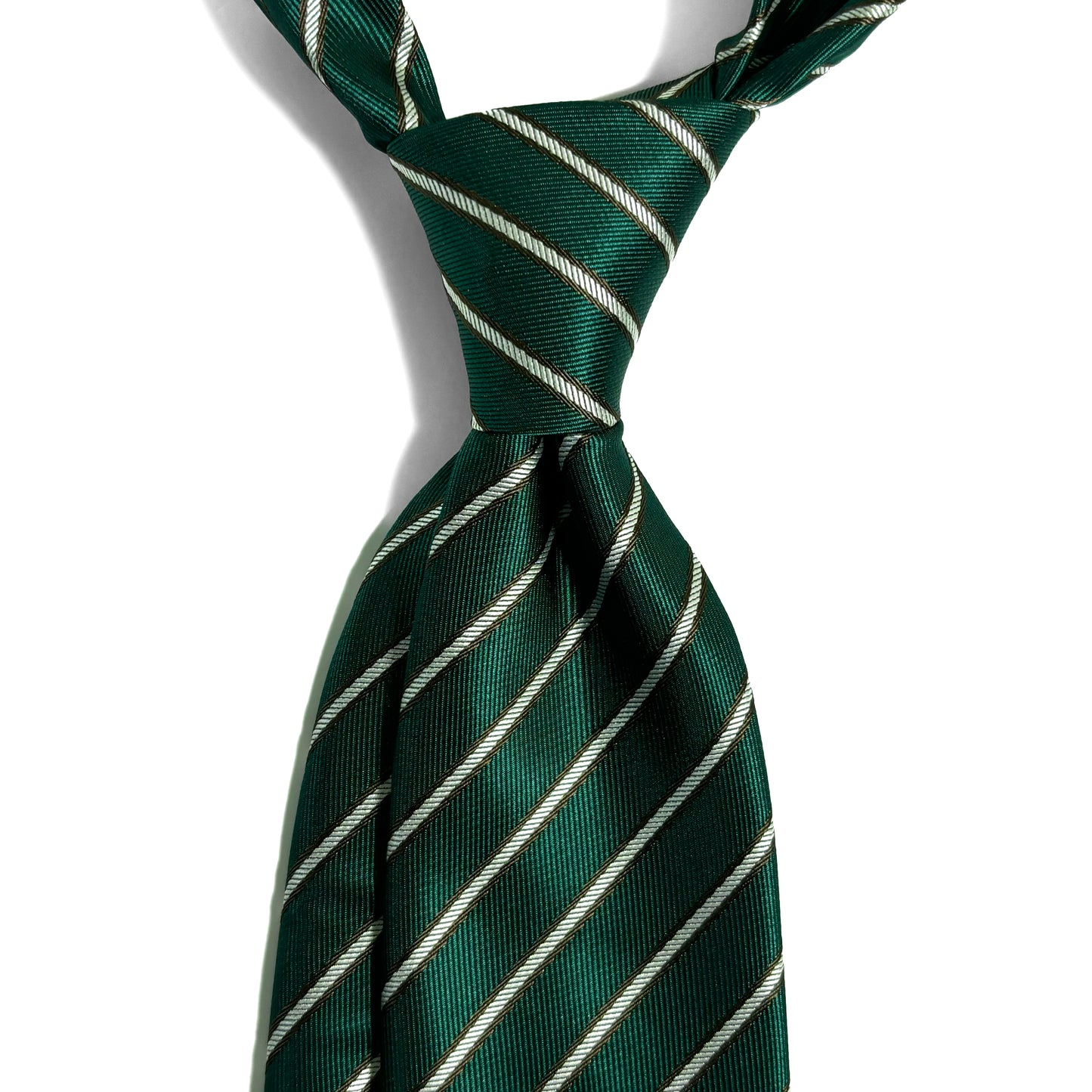 Green Striped Repp Tie