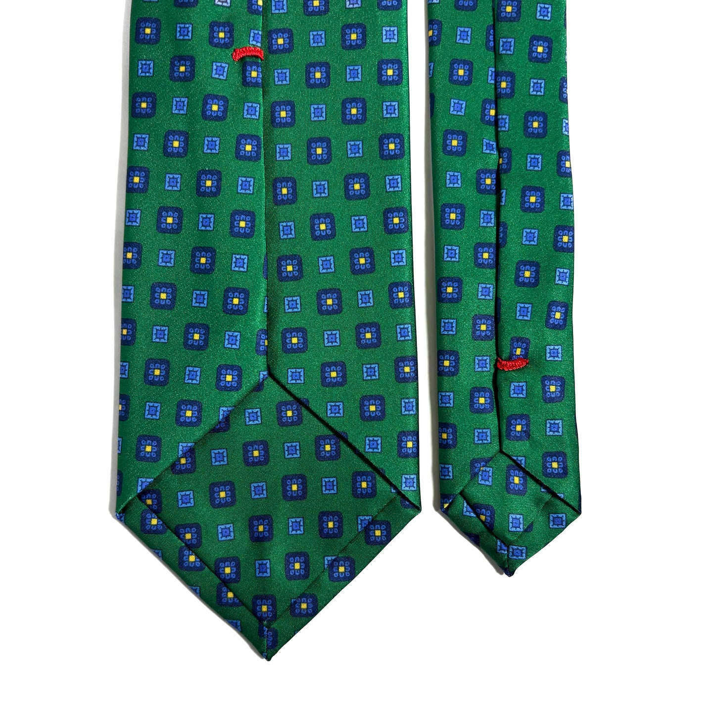Green & Blue Geometric Printed Tie