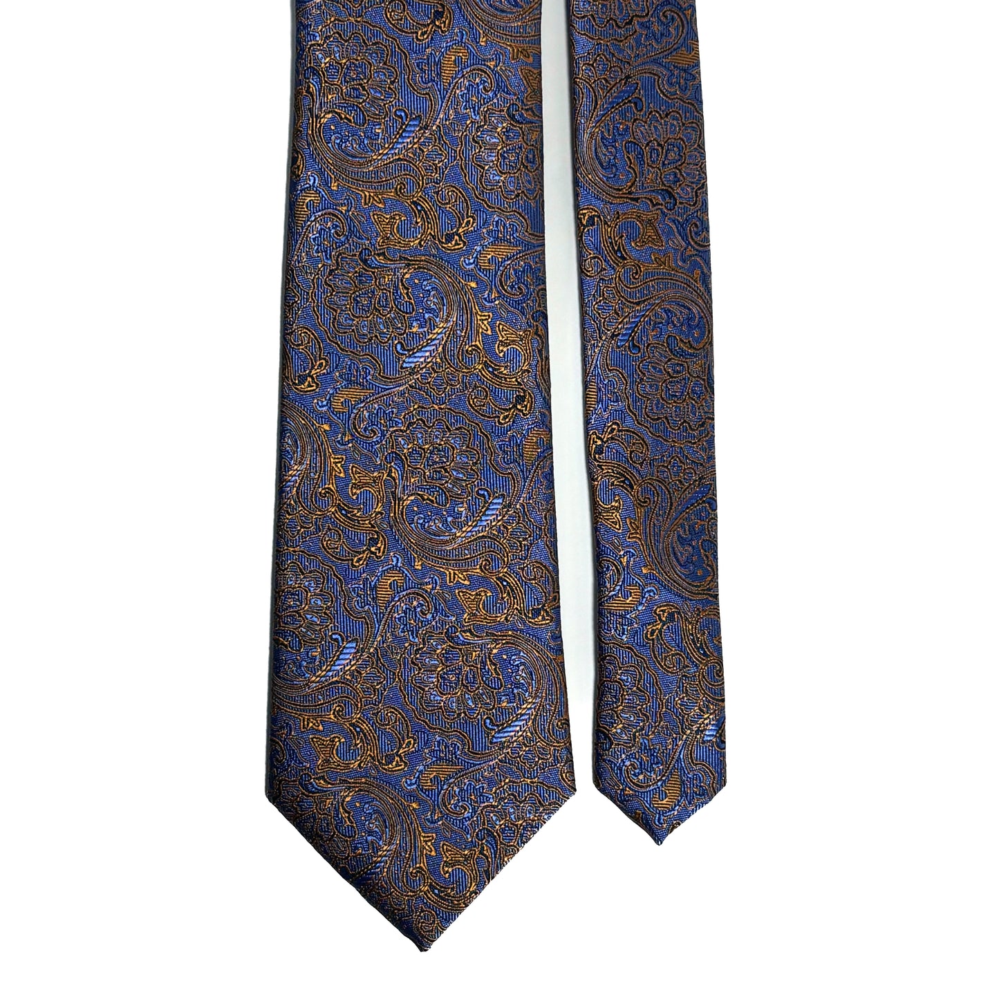 Light Blue & Gold Paisley Jacquard Tie