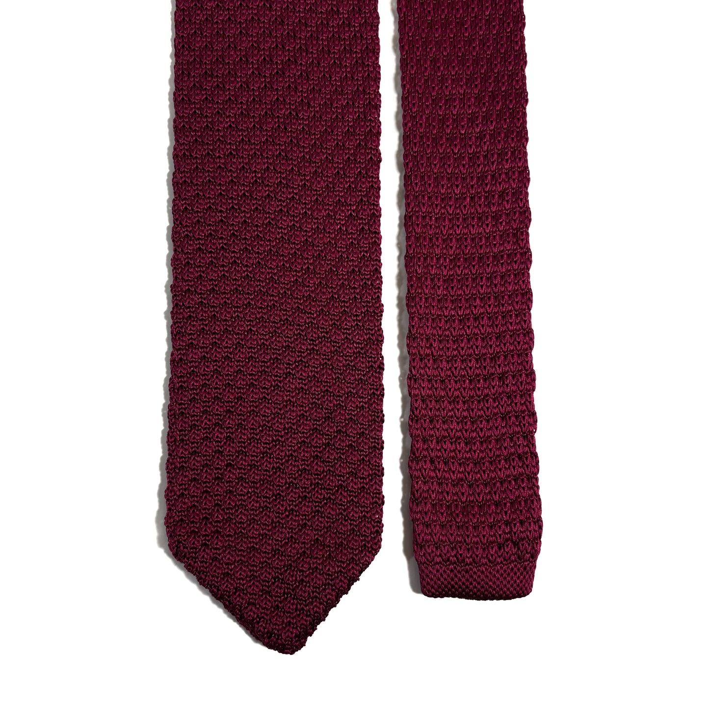 V-Tip Burgundy Knitted Tie