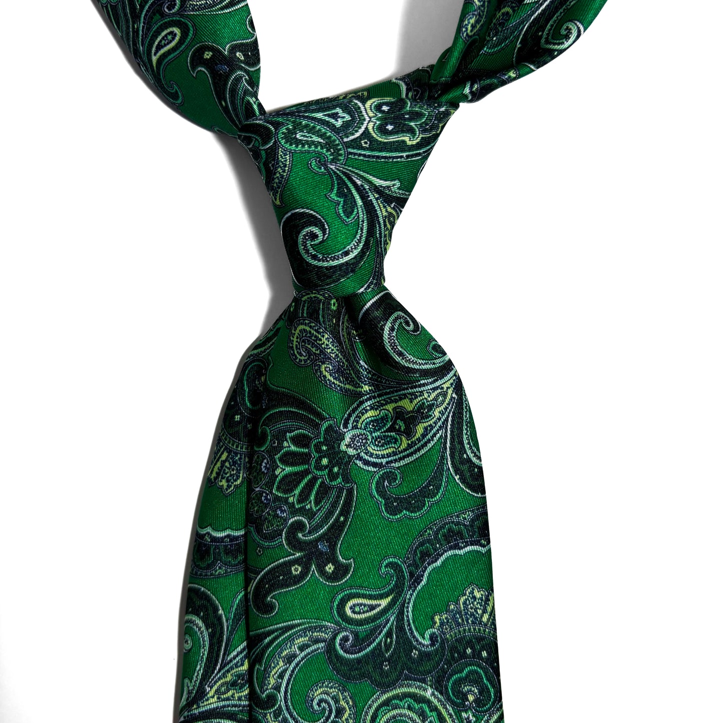 Green Paisley Printed Tie