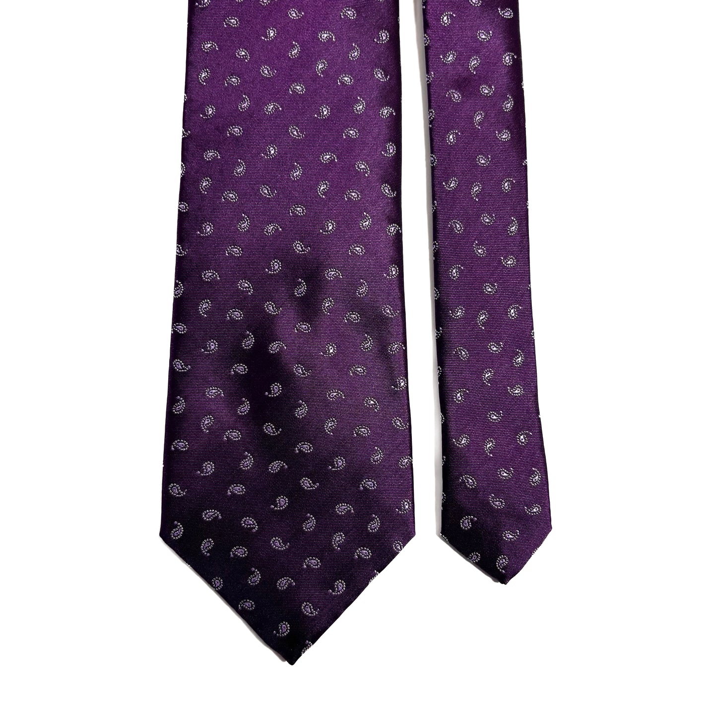 Purple Small Paisley Jacquard Tie
