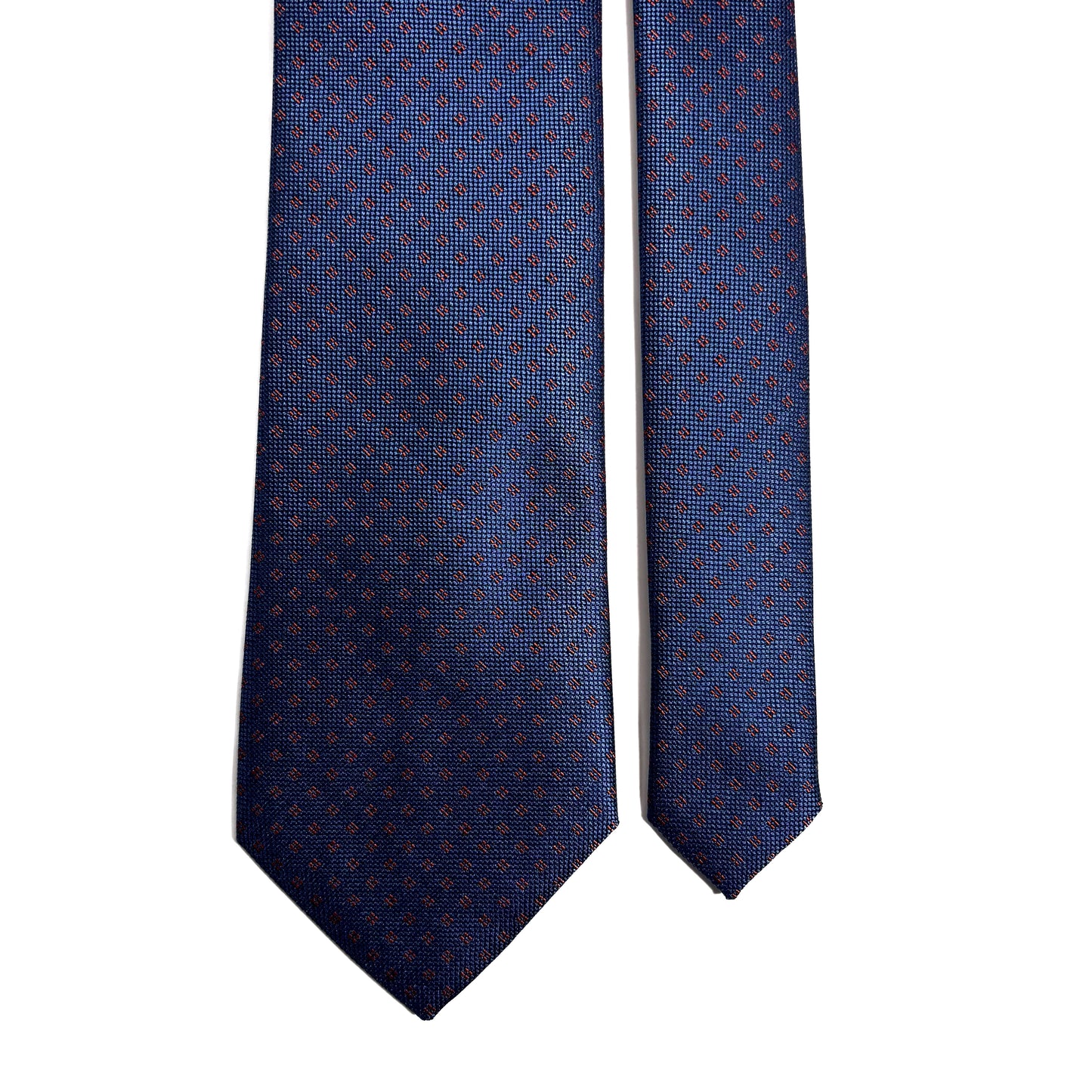 Heather Blue Micro-Geometric Jacquard Tie