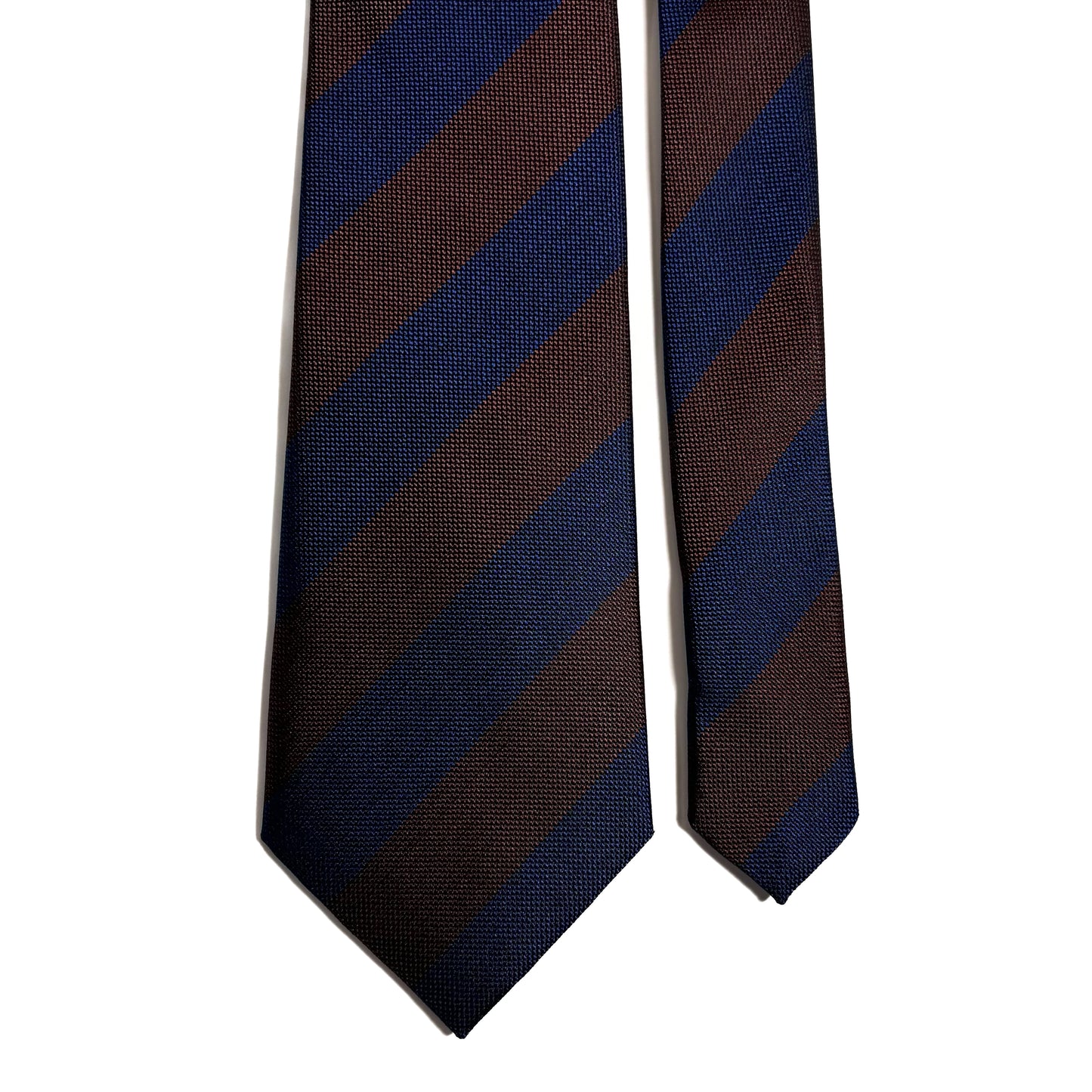 Navy Blue & Brown Striped Tie