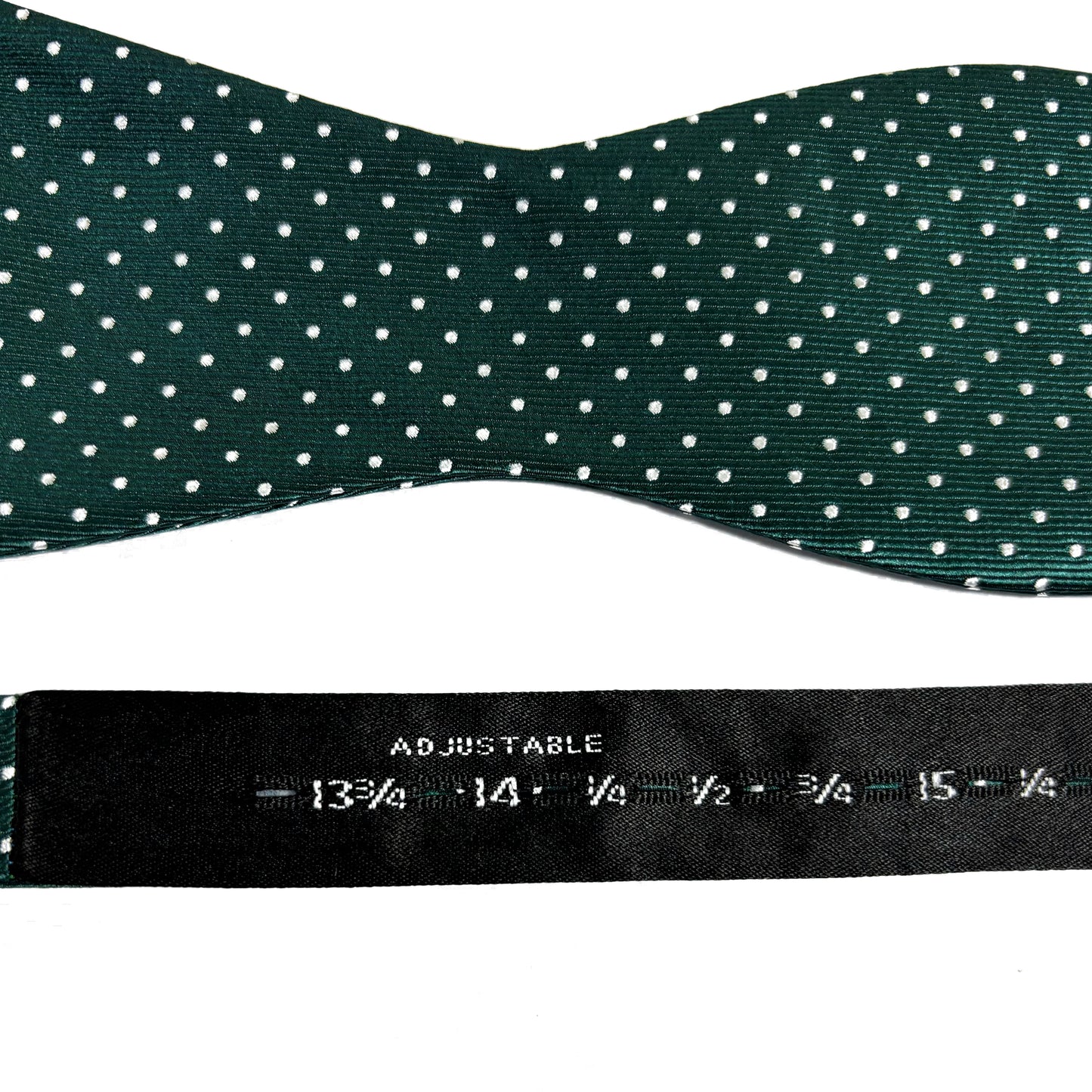 Self-Tie Green Polka Dot Silk Bow Tie