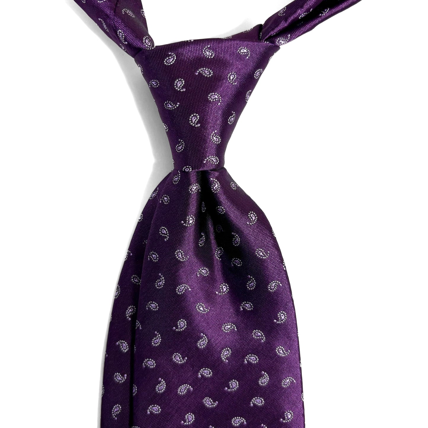 Purple Small Paisley Jacquard Tie