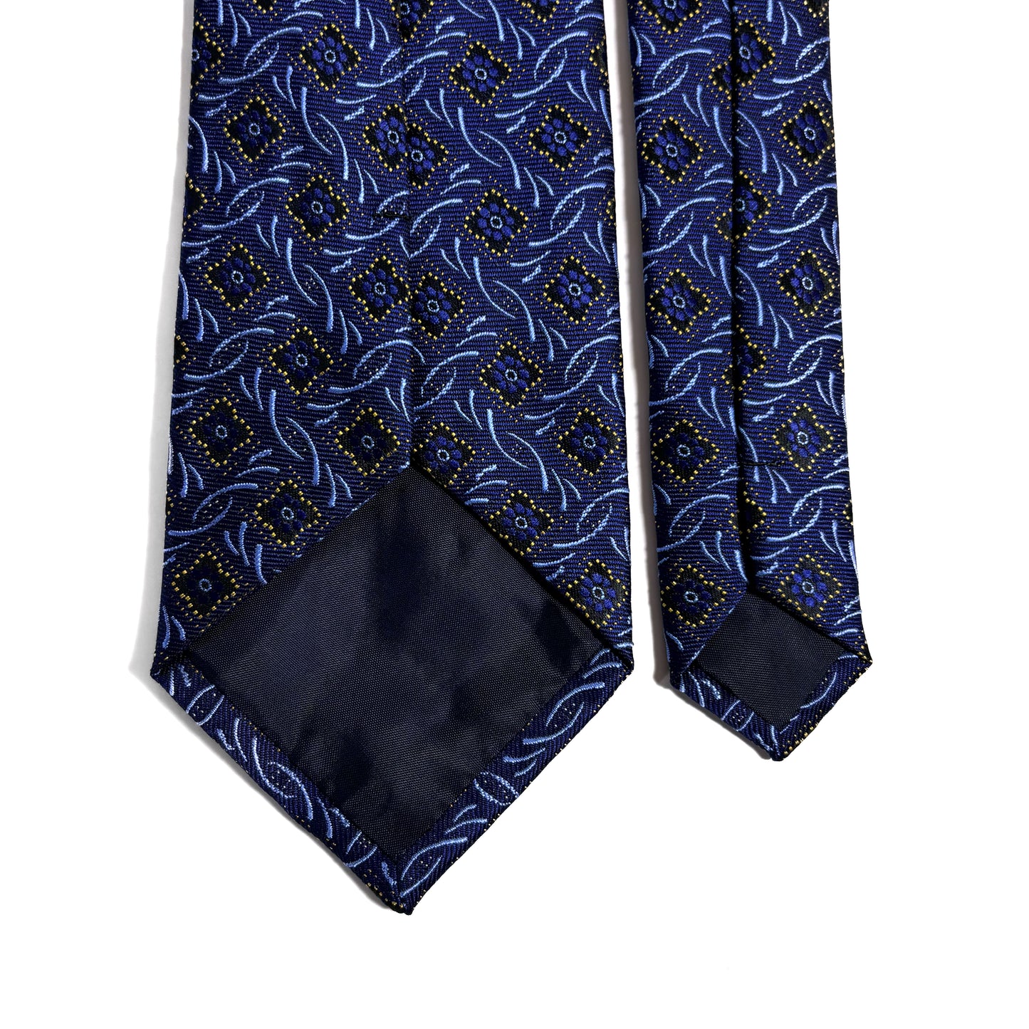 Navy Blue Geometric Jacquard Tie