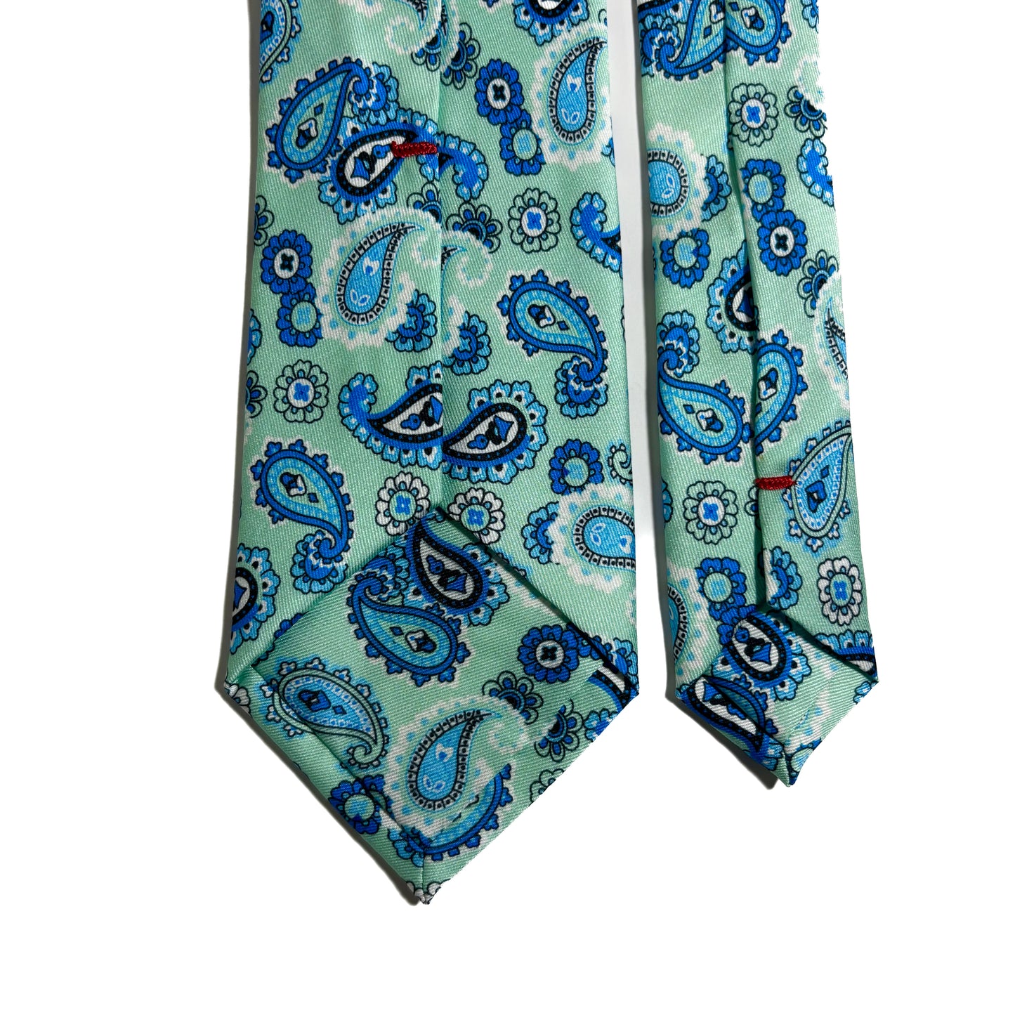 Mint Green Paisley Printed Tie