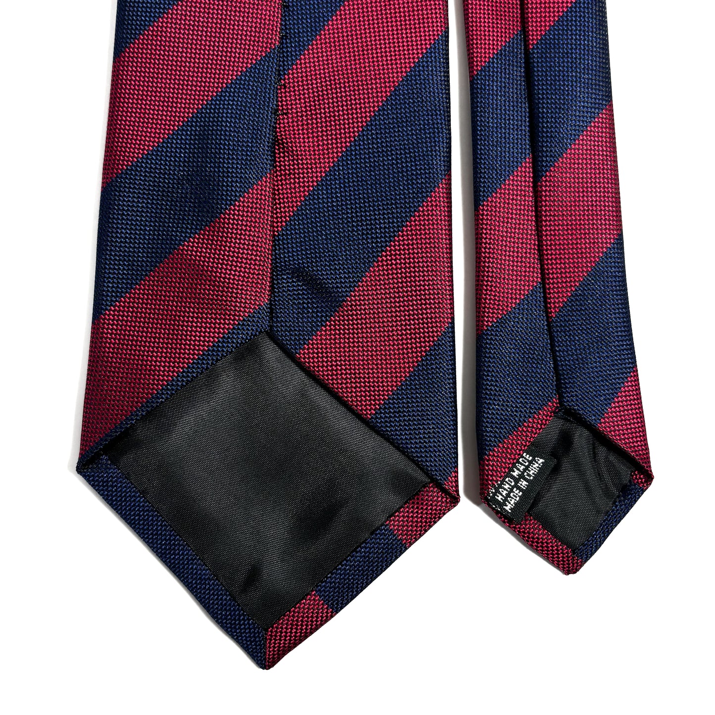 Navy Blue & Burgundy Striped Tie