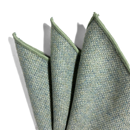 Sage Green Wool Pocket Square