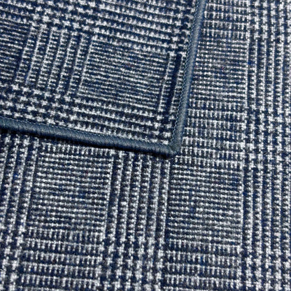 Gray Glen Check Wool Pocket Square